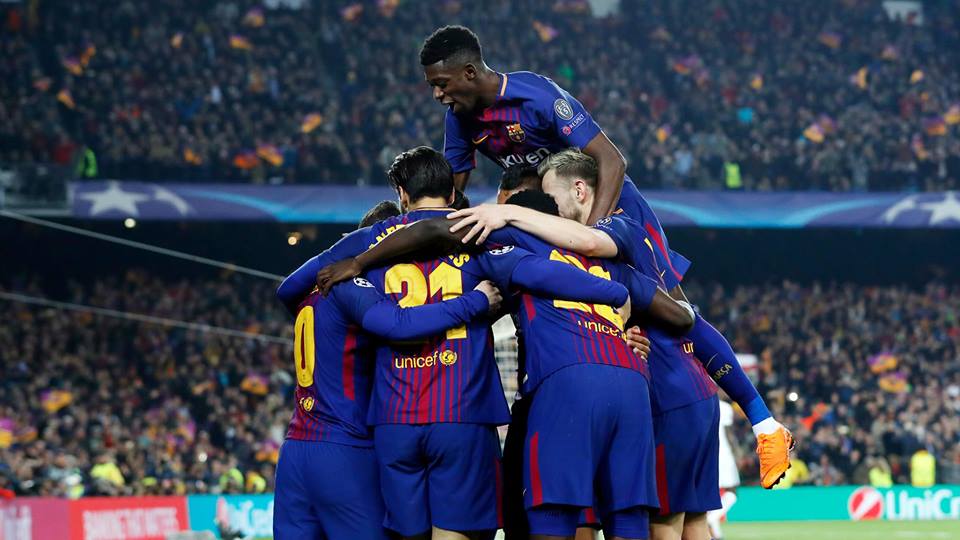 Barcelona venceu a Roma por 4 a 1