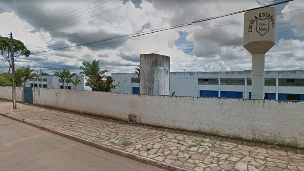 Faixada do colégio 13 de Maio, onde ocorreu o crime