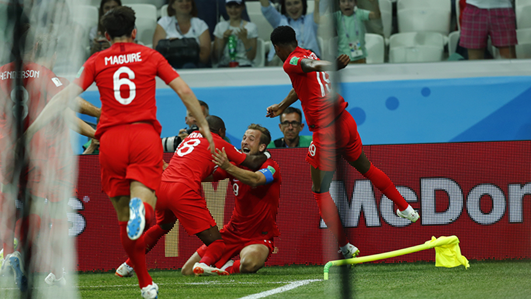 Kane marcou duas vezes e garantiu a vitória da Inglaterra/ Créditos: Reprodução Seleção Inglesa de Futebol Kane marcou duas vezes e garantiu a vitória da Inglaterra