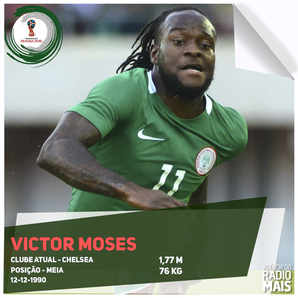Victor Moses atua na Europa e é um dos jogadores mais perigosos da seleção nigeriana