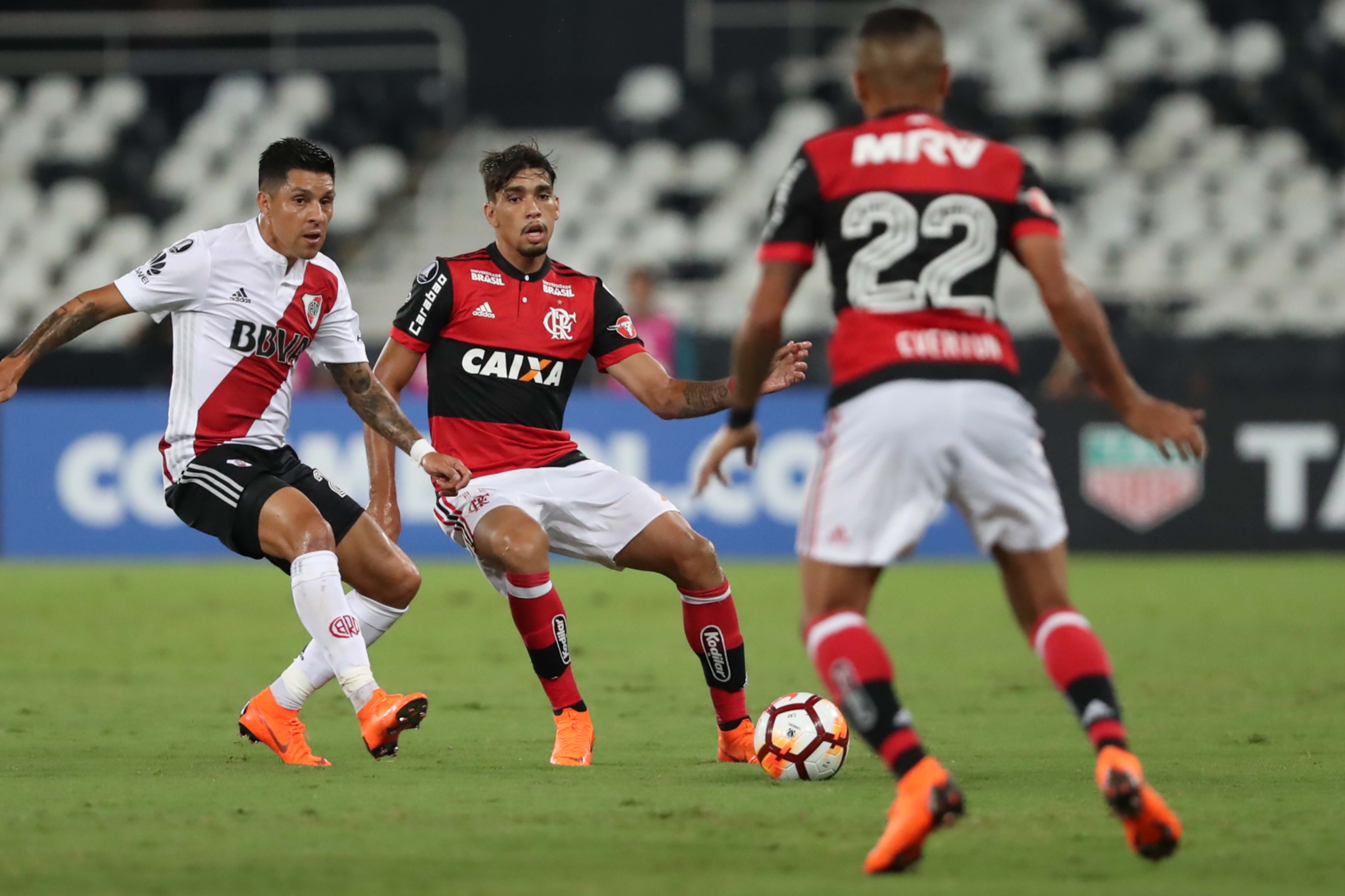 Flamengo empatou em dois a dois com River Plate pela Libertadores / Créditos: GILVAN_DE_SOUZA_FLAMENGO Flamengo empatou em dois a dois com River Plate pela Libertadores