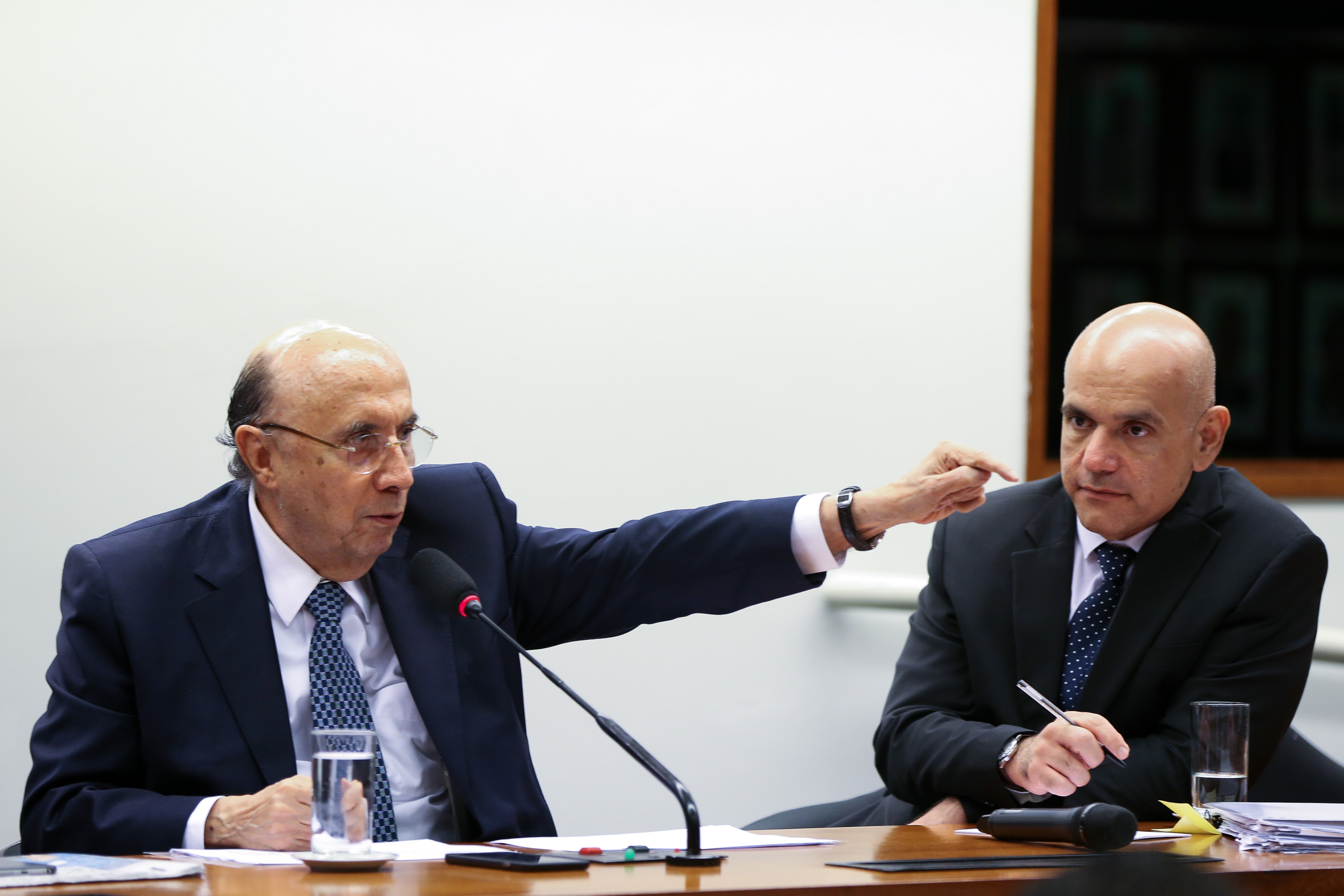 Ministro Meirelles e secretário da Previdência, Roberto Caetano