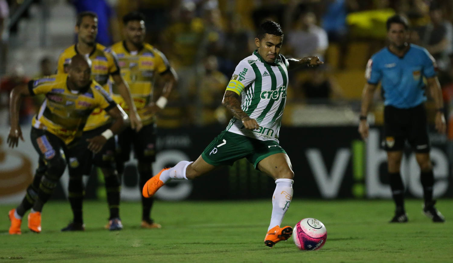 Dudu marcou para o Palmeiras na vitória contra Novorizontino