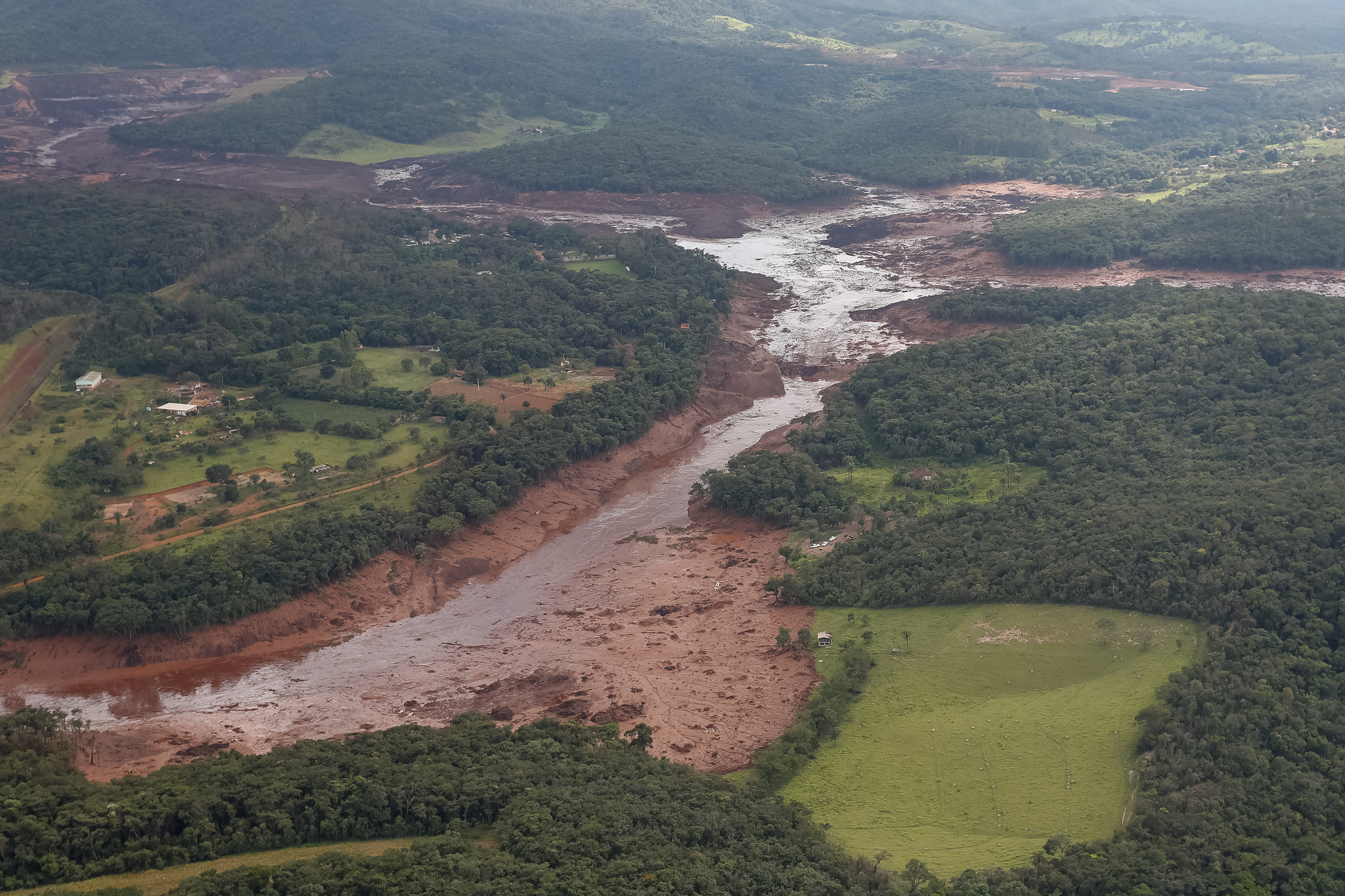 Brumadinho após o rompimento da barragem / Créditos: Isac Nóbrega - Presidência Brumadinho após o rompimento da barragem