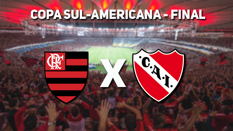 Fla e Independiente disputam nesta noite final da Sul-Americana no Maracanã - Arte: Sabrine Cruz/Agência do Rádio Mais Fla e Independiente disputam nesta noite final da Sul-Americana no Maracanã