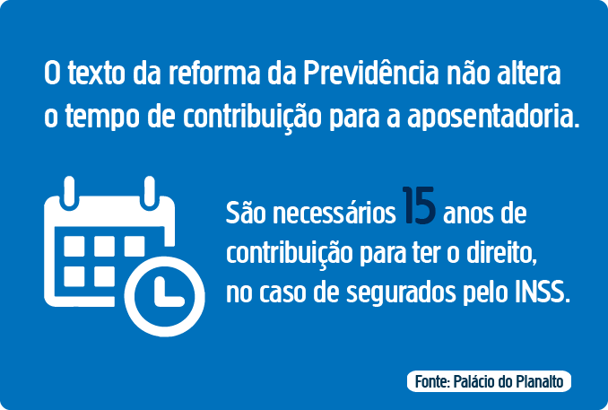 Proposta não altera tempo mínimo de contribuição / Créditos: Agência do Rádio Proposta não altera tempo mínimo de contribuição