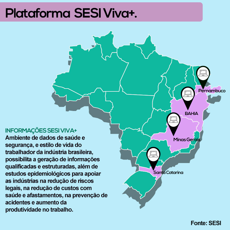 Plataforma SESI Viva+ está disponível em quatro estados / Foto: Sabrine Cruz - ARB Plataforma SESI Viva+ está disponível em quatro estados
