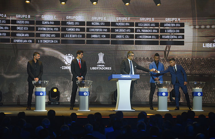 Conmebol sorteou nesta segunda os confrontos da Libertadores e Sul-Americana / Créditos: Reprodução Conmebol Conmebol sorteou nesta segunda os confrontos da Libertadores e Sul-Americana