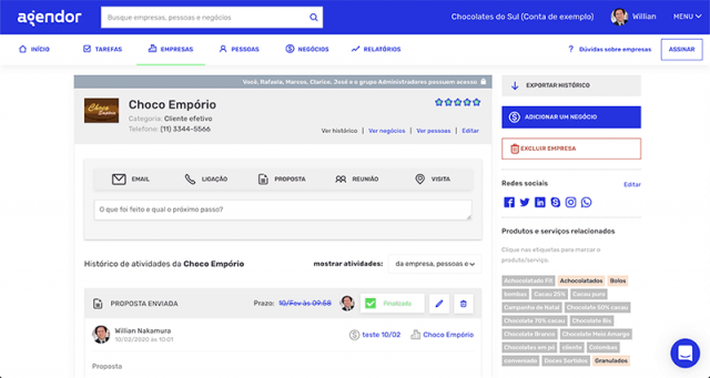 CRM simples