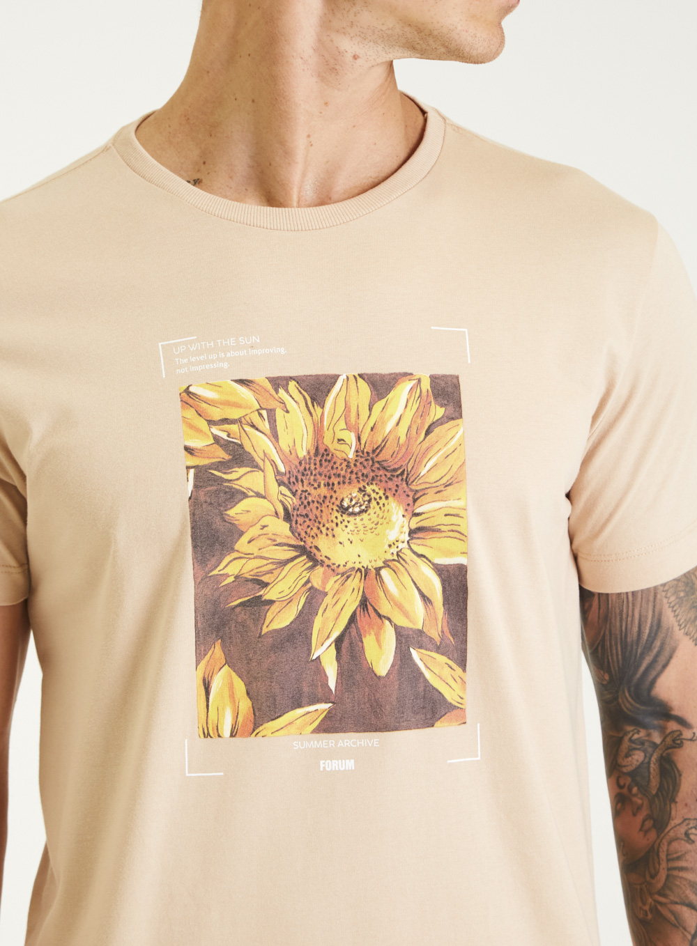 CAMISETA ESTAMPADA M BEGE LILY