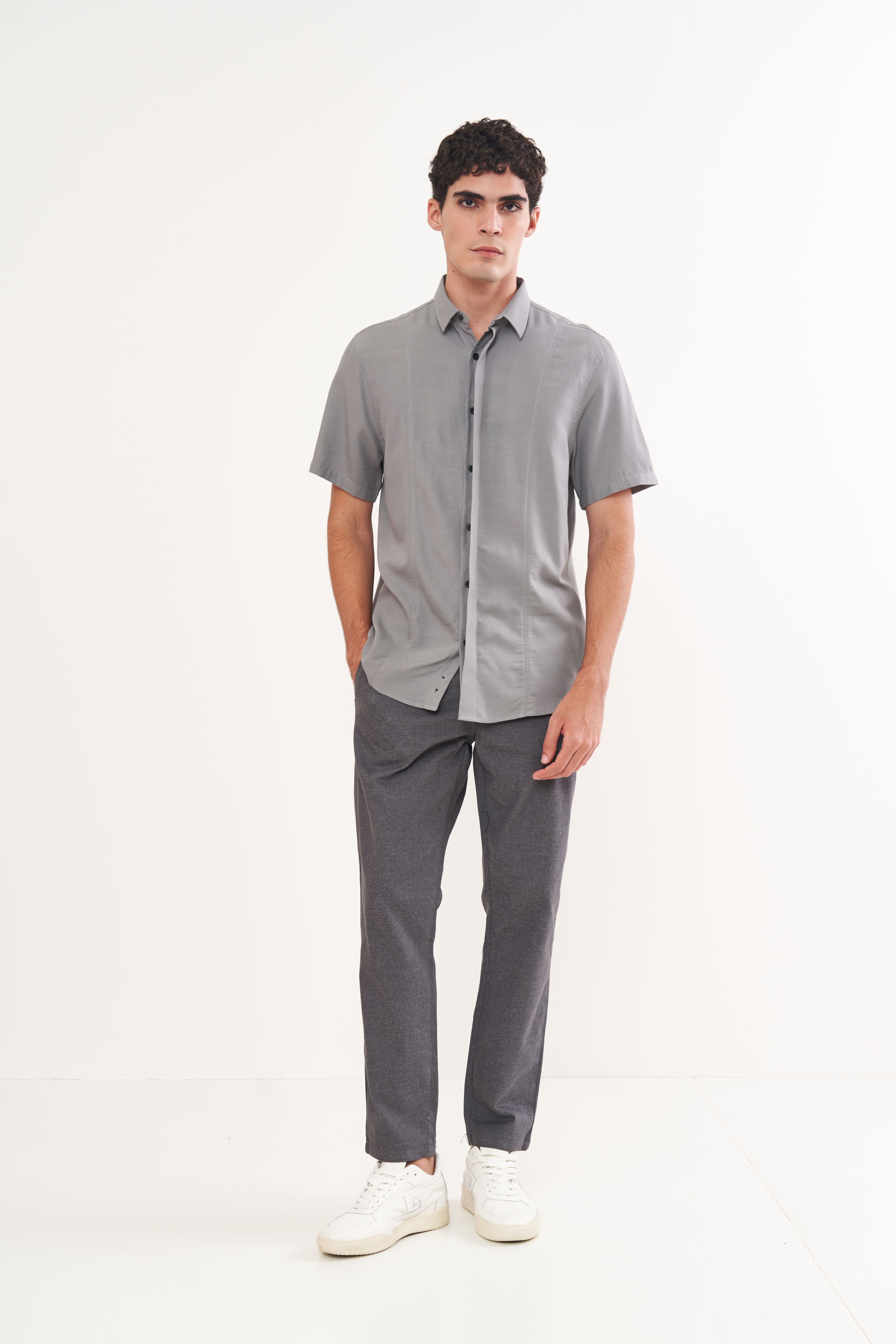 CALÇA SARJA NEW CHINO 40 CINZA STELLE
