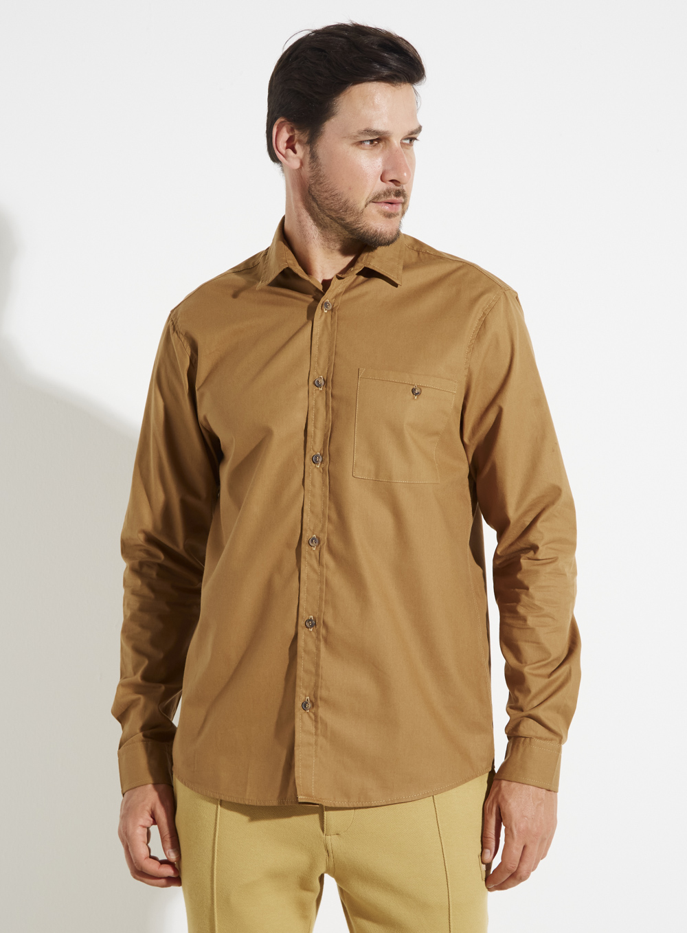 CAMISA RELAX M MARROM DELLE