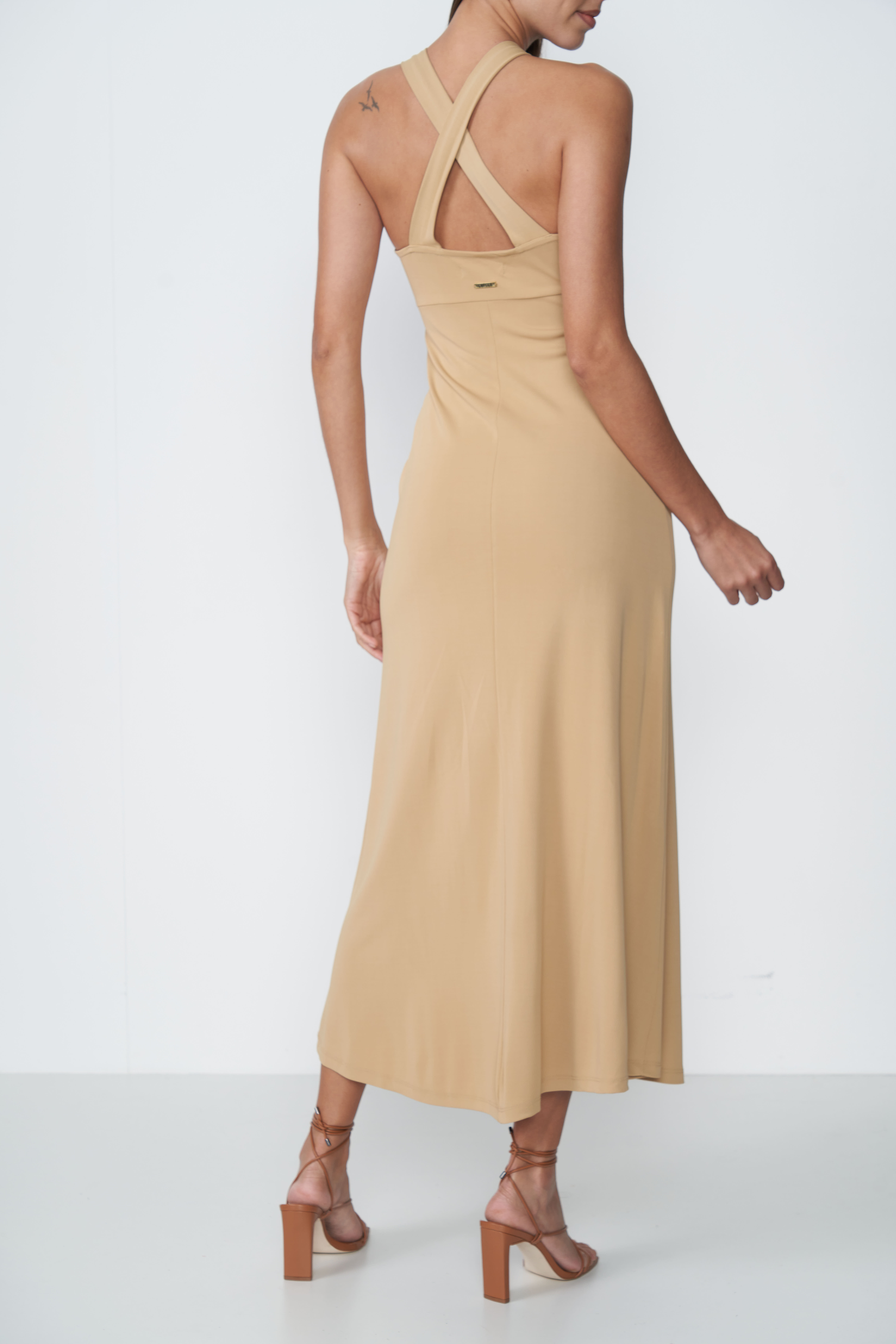 VESTIDO COLCCI 34 BEGE FLAVO