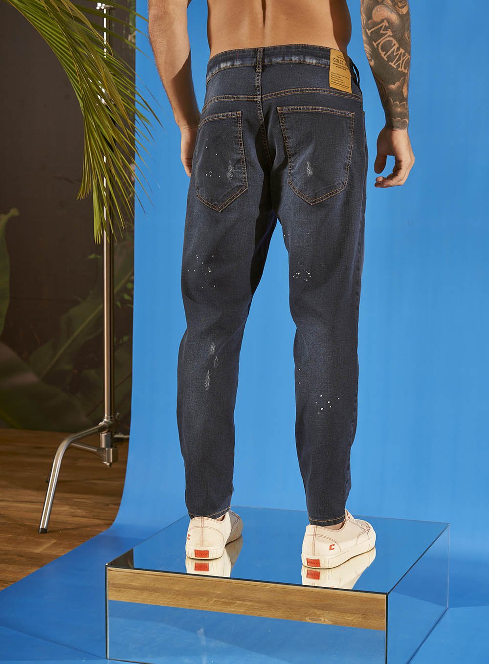 CALÇA JEANS JOHN CROPPED 48 INDIGO