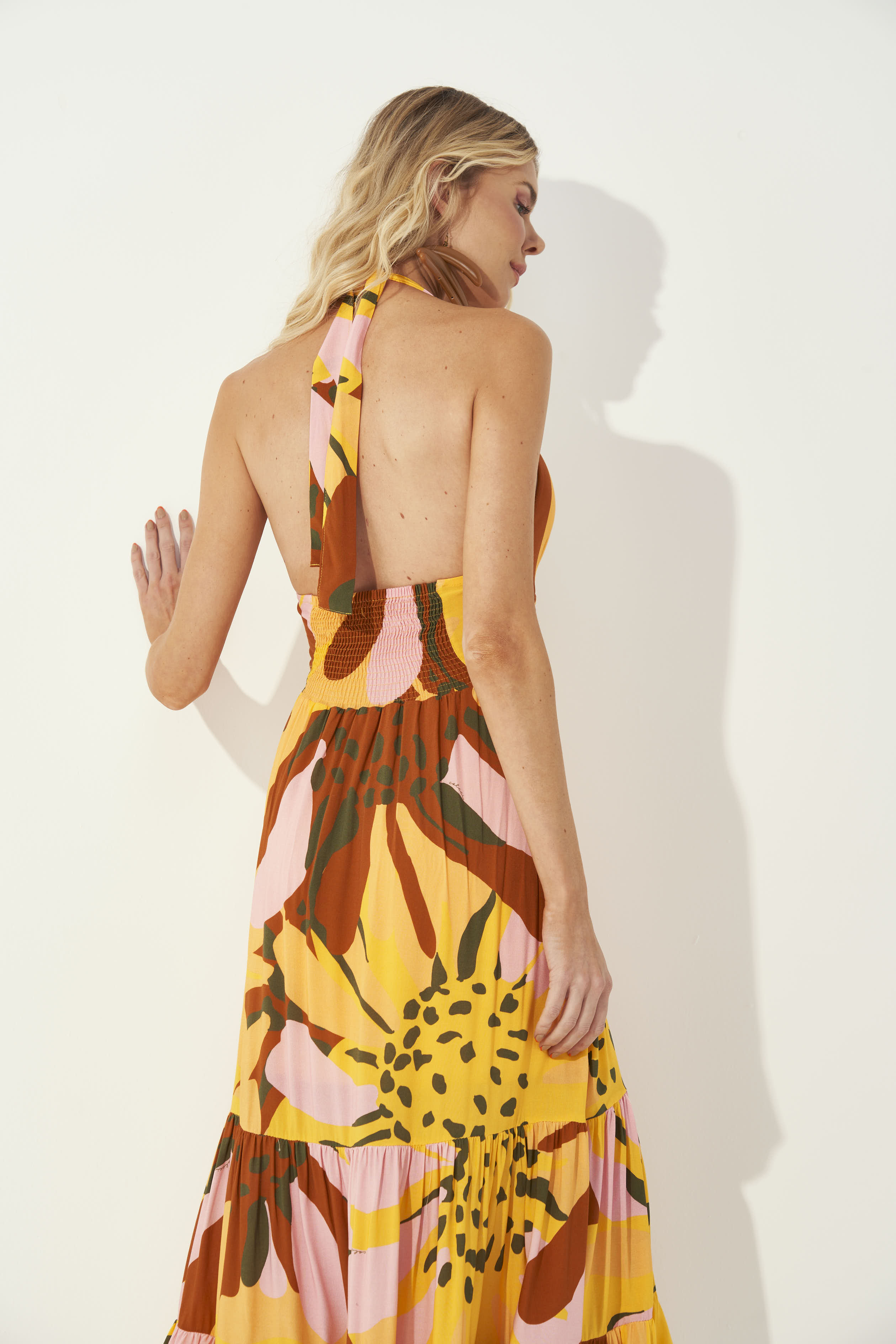 VESTIDO ESTAMPADO M MAXI HIBISCO