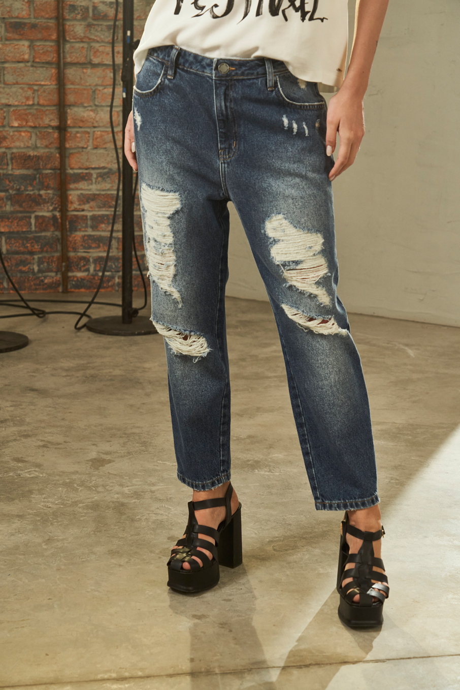 CALÇA JEANS THAILA 40 INDIGO