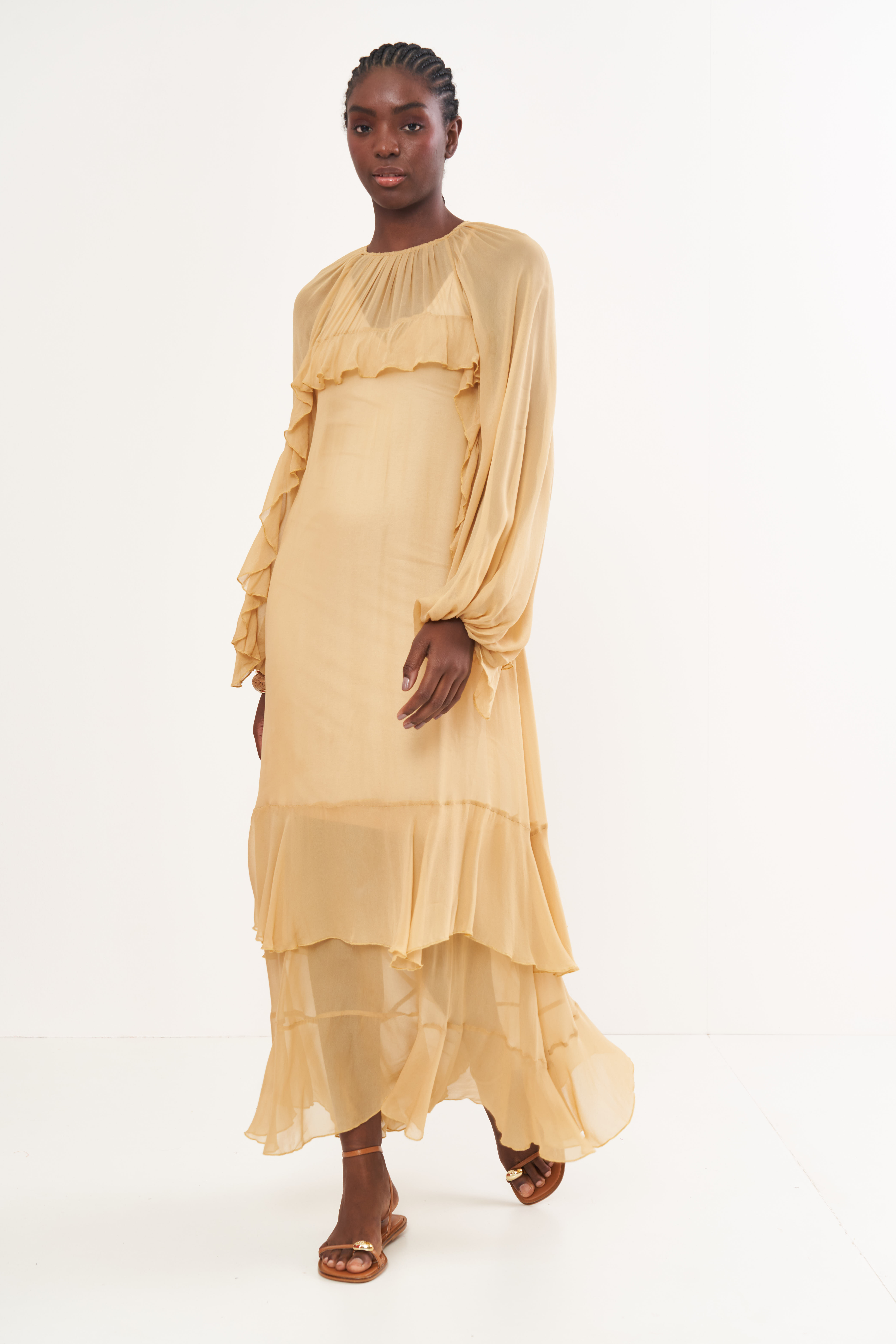 VESTIDO COLCCI P BEGE FLAVO