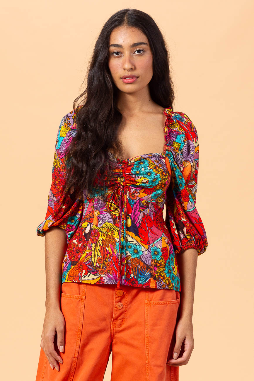 BLUSA ESTAMPADA P RED SUNSET