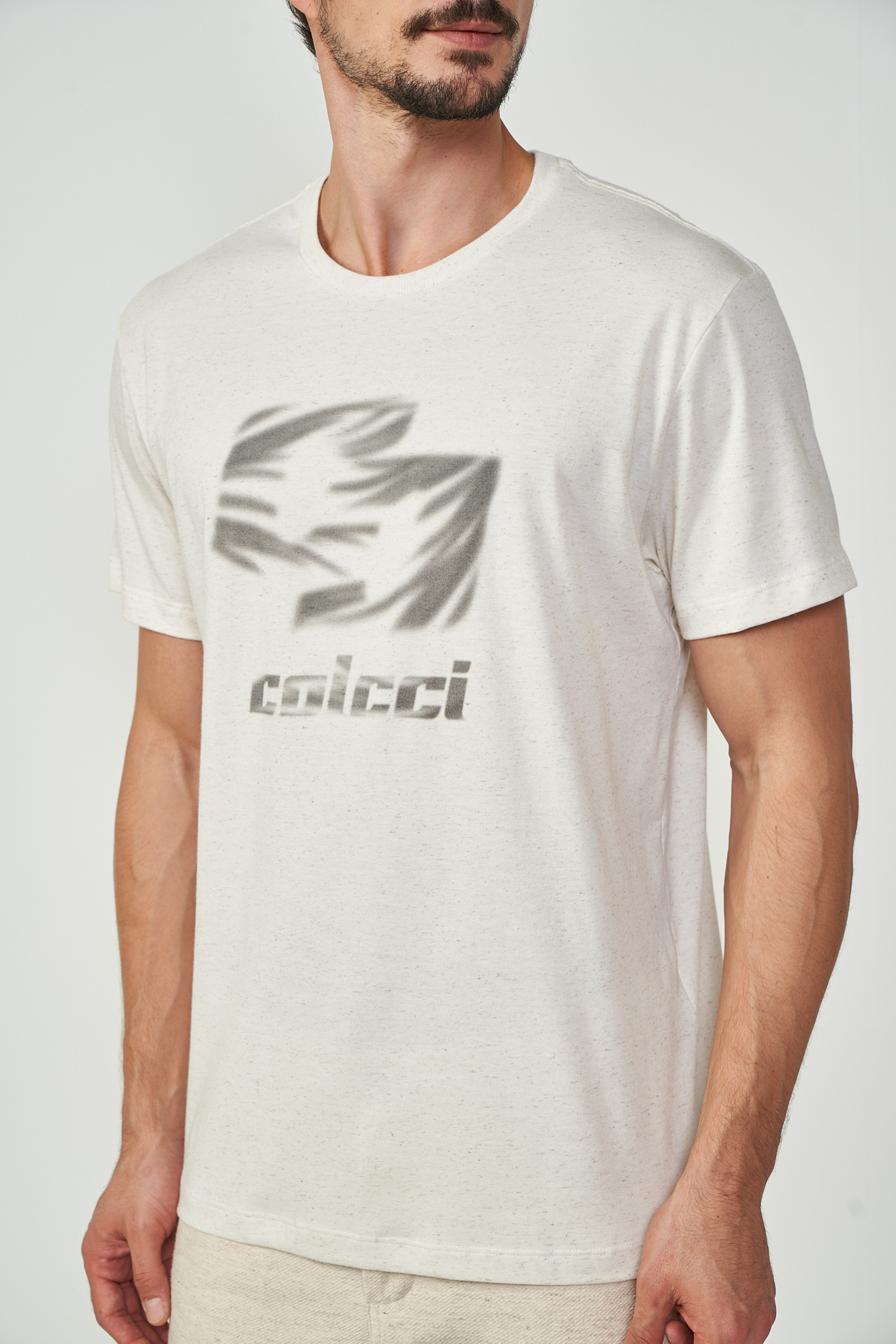CAMISETA LINHO GG OFF/BEGE