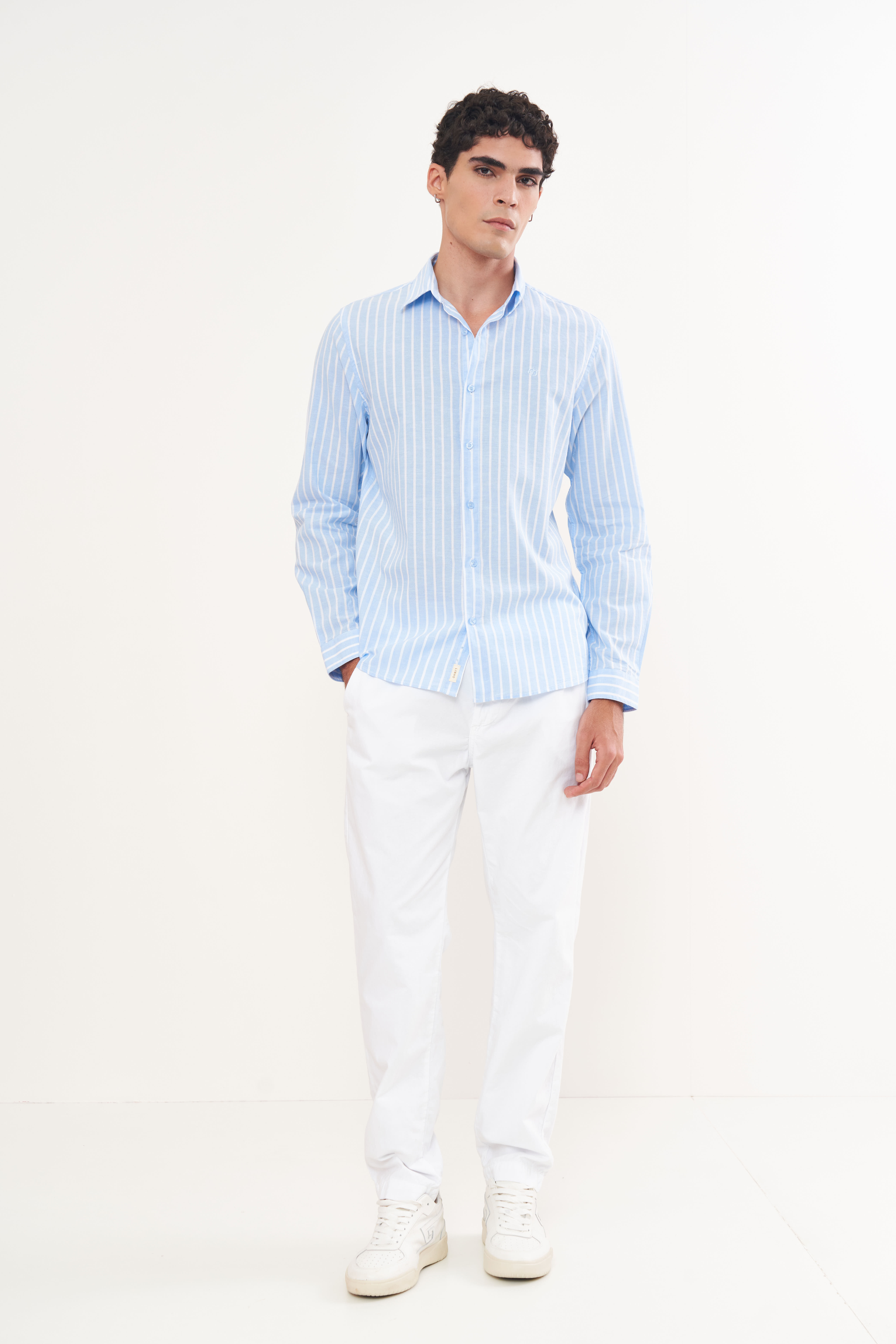CAMISA LINHO LISTRADA RELAX GG LISTRADA