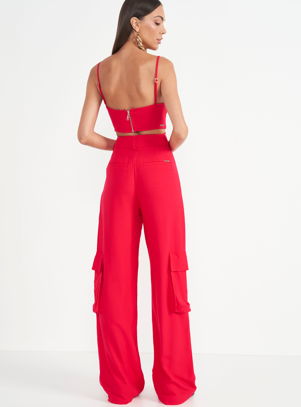 CALÇA COLCCI 42 VERMELHO FOLIE