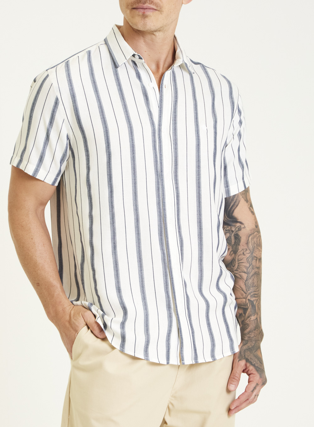 CAMISA LINHO LISTRADA RELAX G LISTRADO
