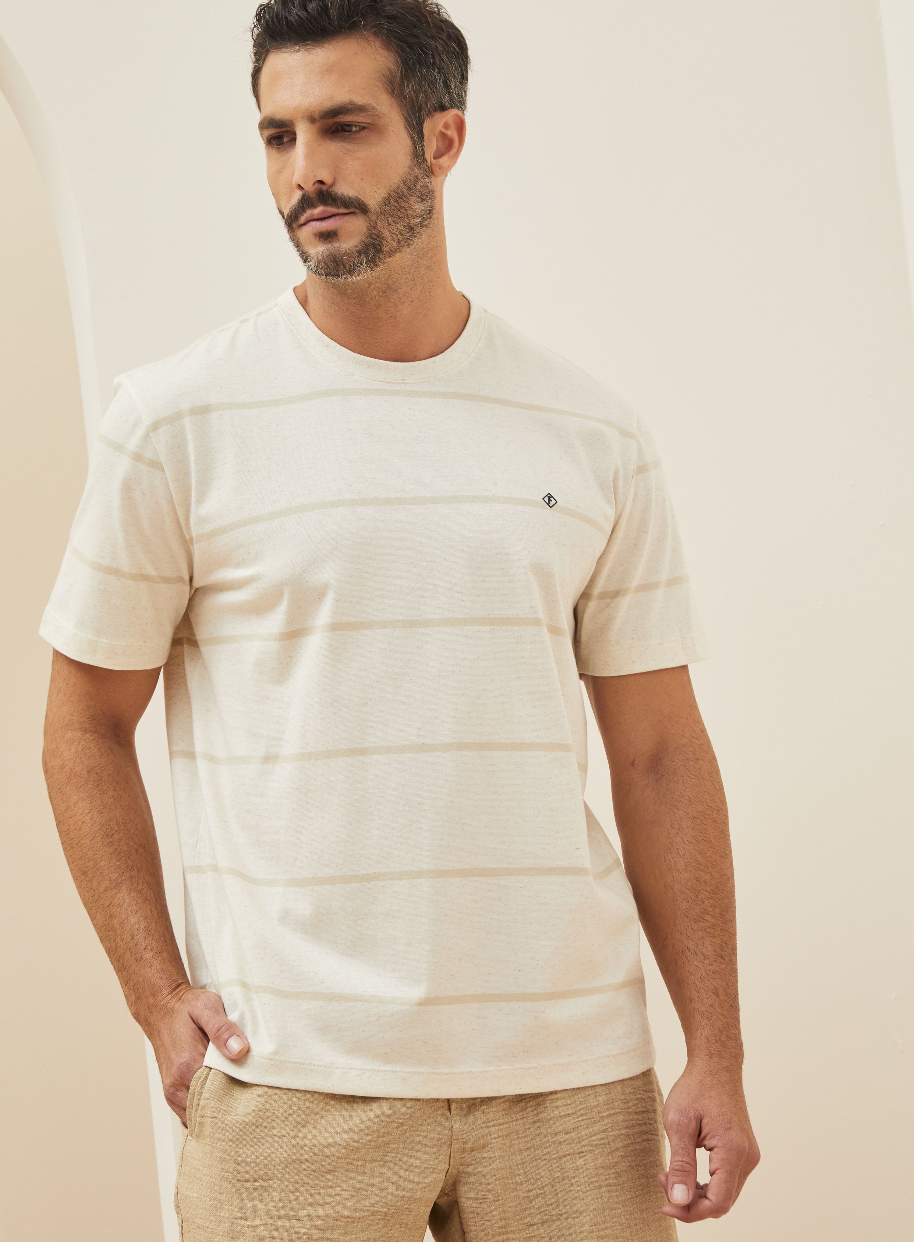 CAMISETA LINHO LISTRADA GG LISTRADO