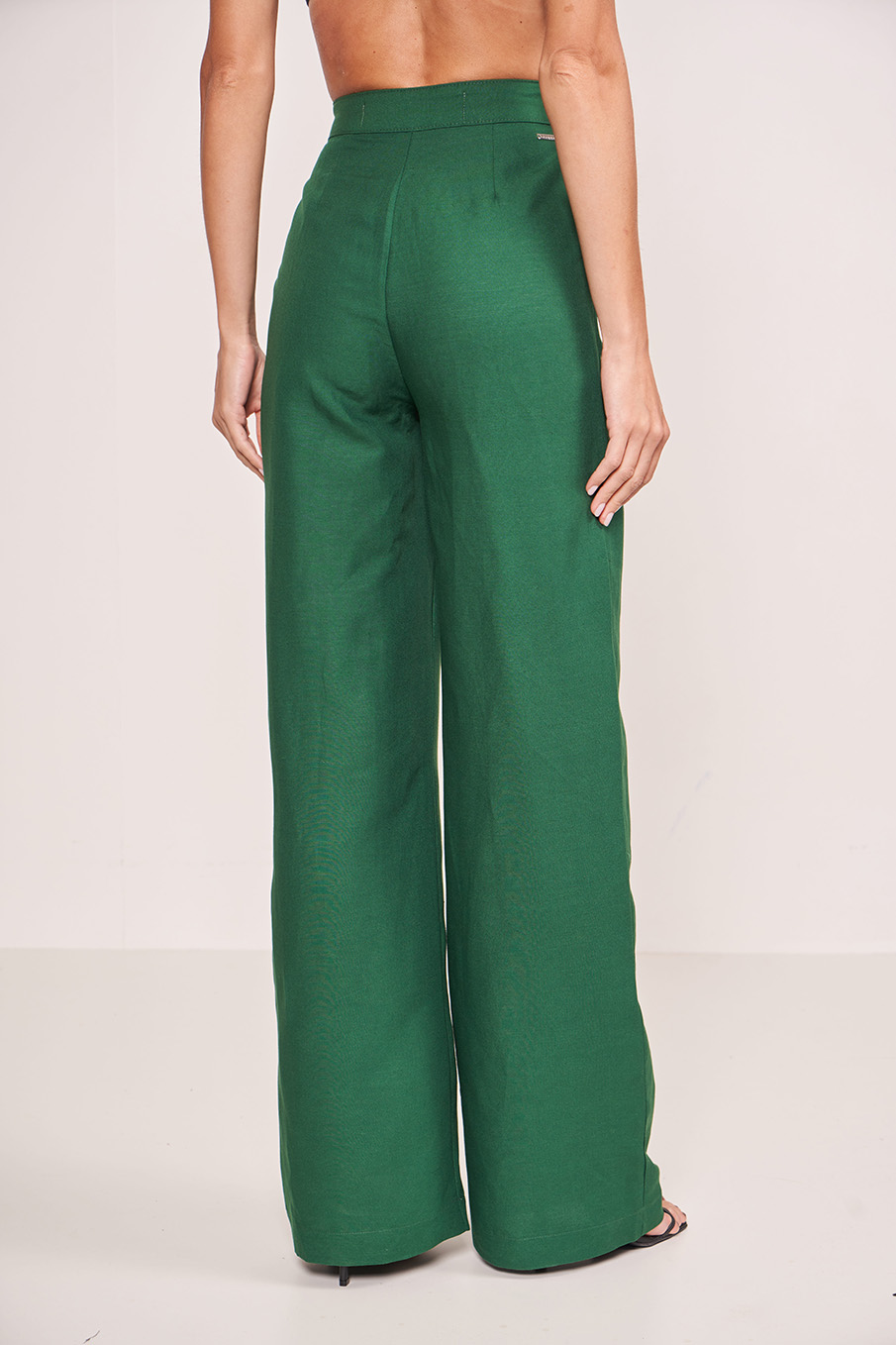 CALÇA LINHO 34 VERDE ROSEWOOD