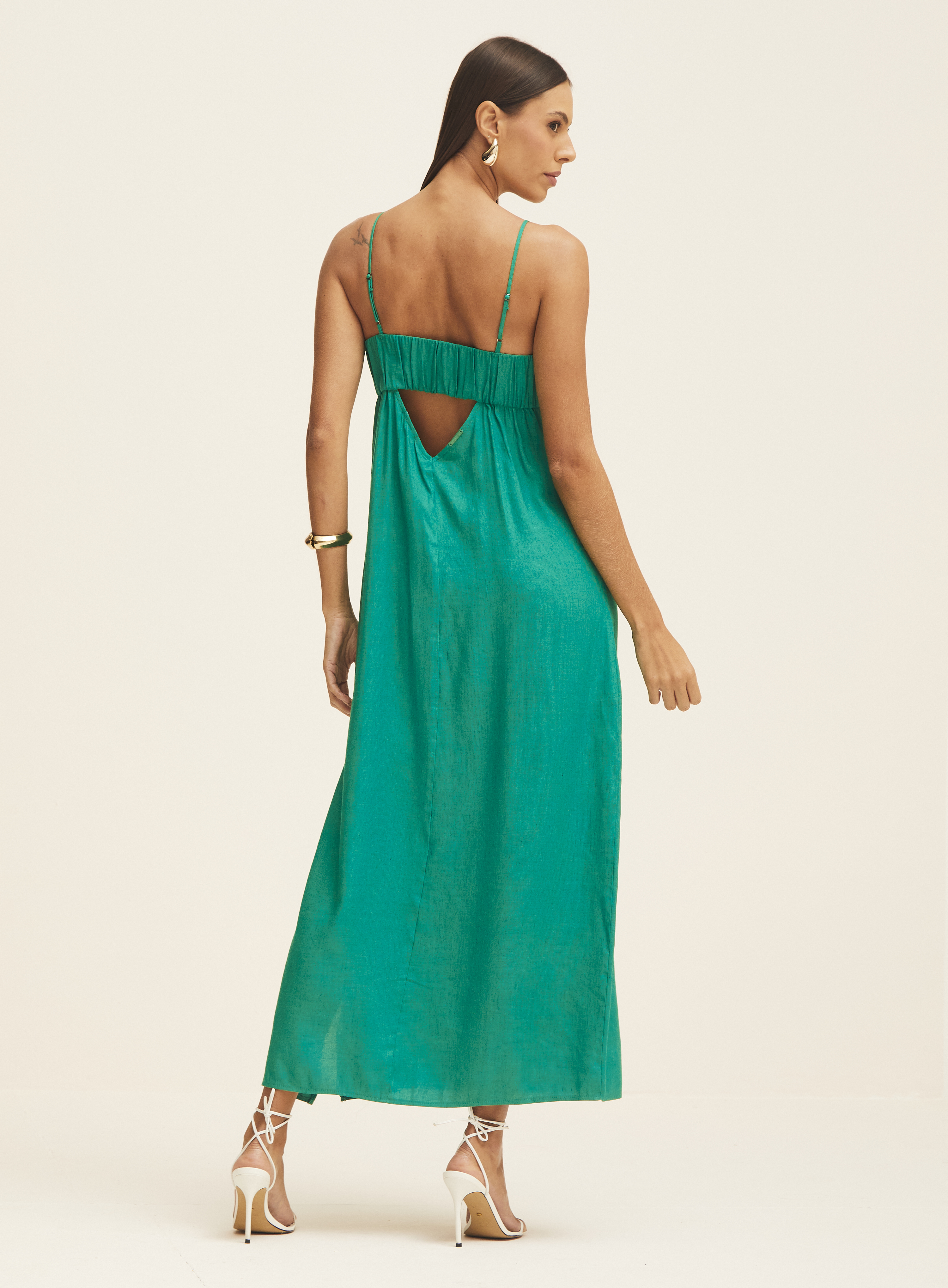 VESTIDO LINHO G BEGE PILAR