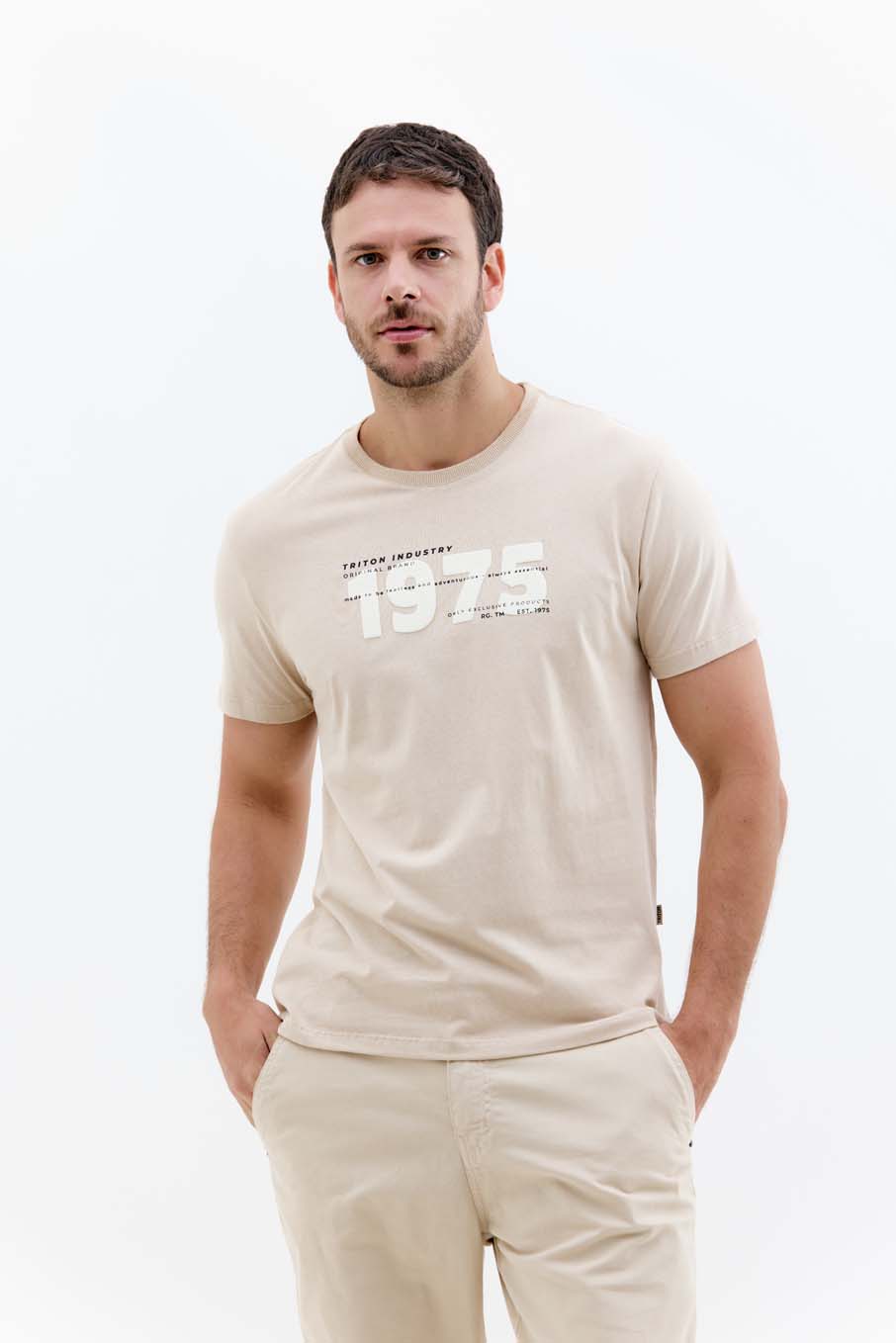 CAMISETA TRITON GG MARROM NOBUCK