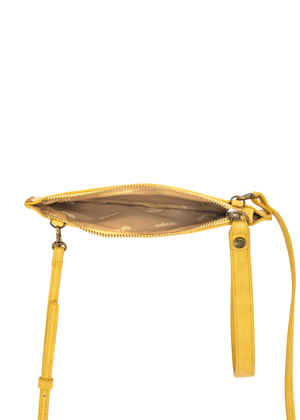 BOLSA FEM COLCCI ENVELOPE ESTILO COURO U AMARELO T