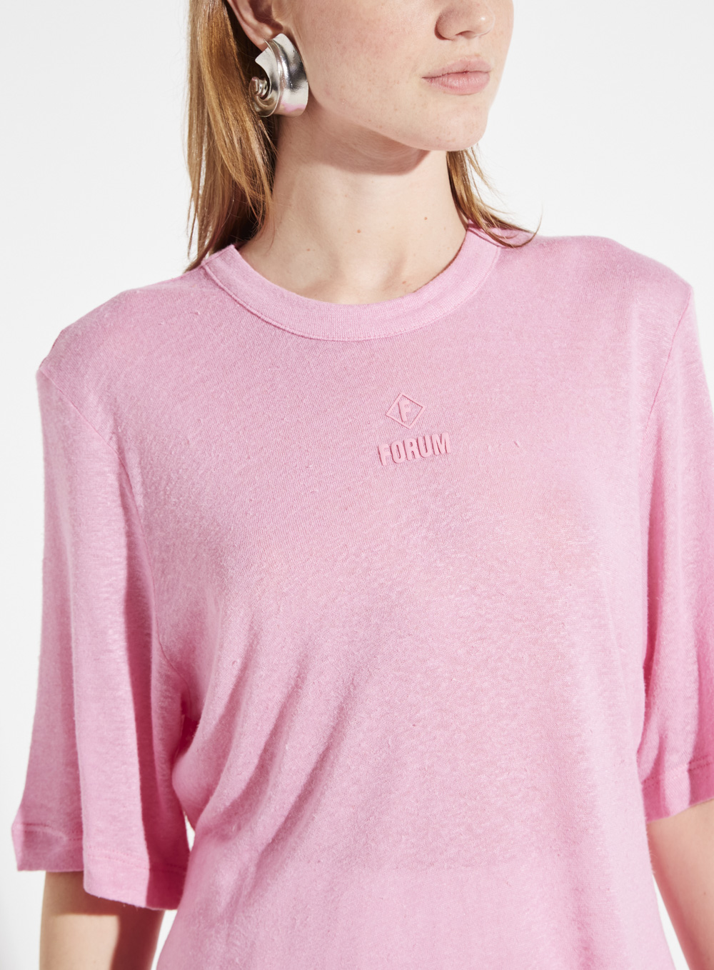 CAMISETA LINHO P ROSA GRACIOSO