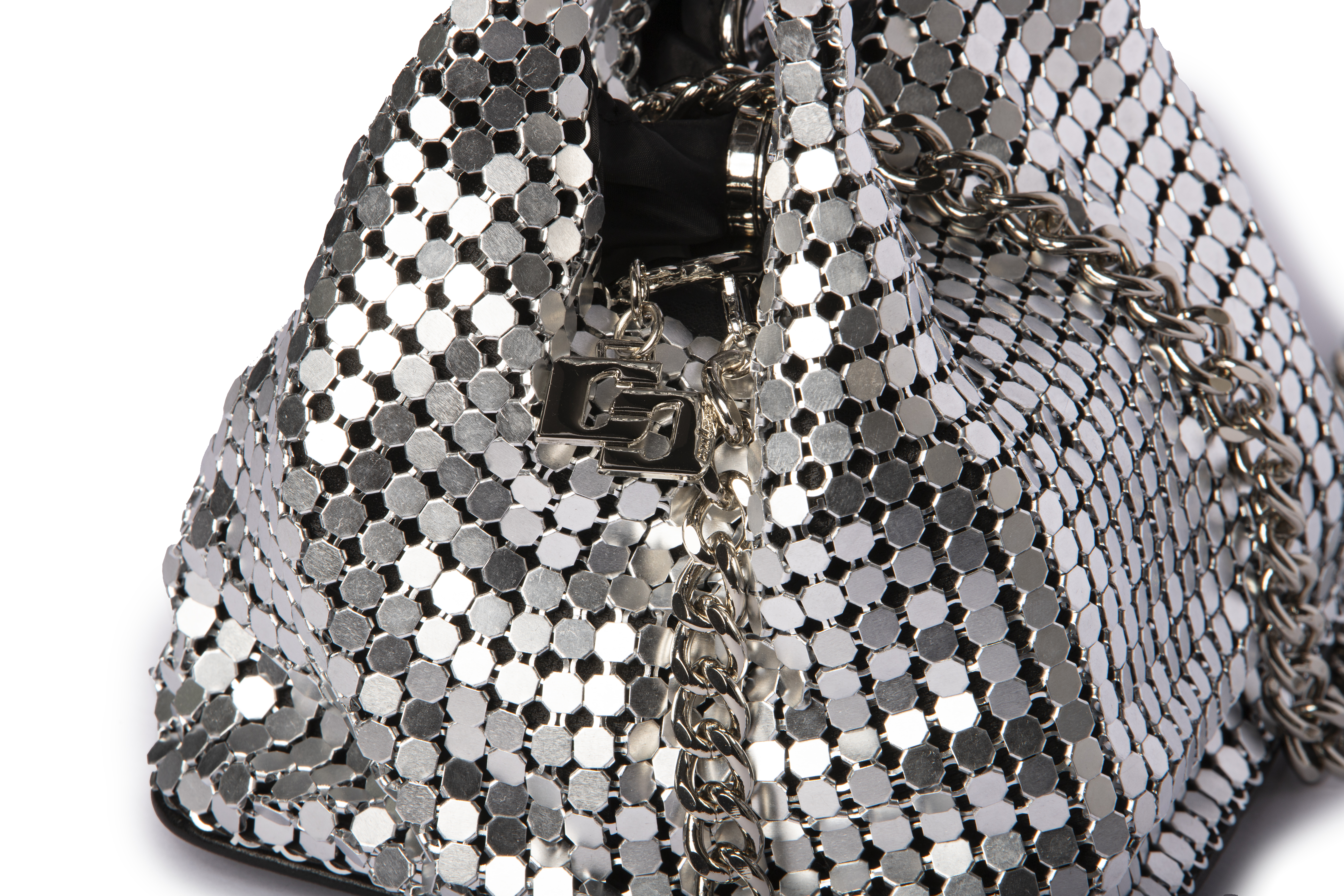 BOLSA COLCCI FEM BUCKET MALHA METAL U NIQUEL