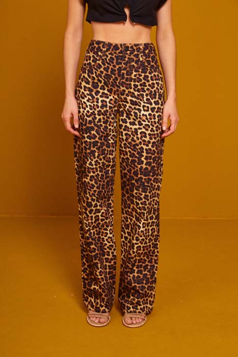 CALÇA SARJA JULIETTE ESTAMPADA 38 JAGUAR FELINE