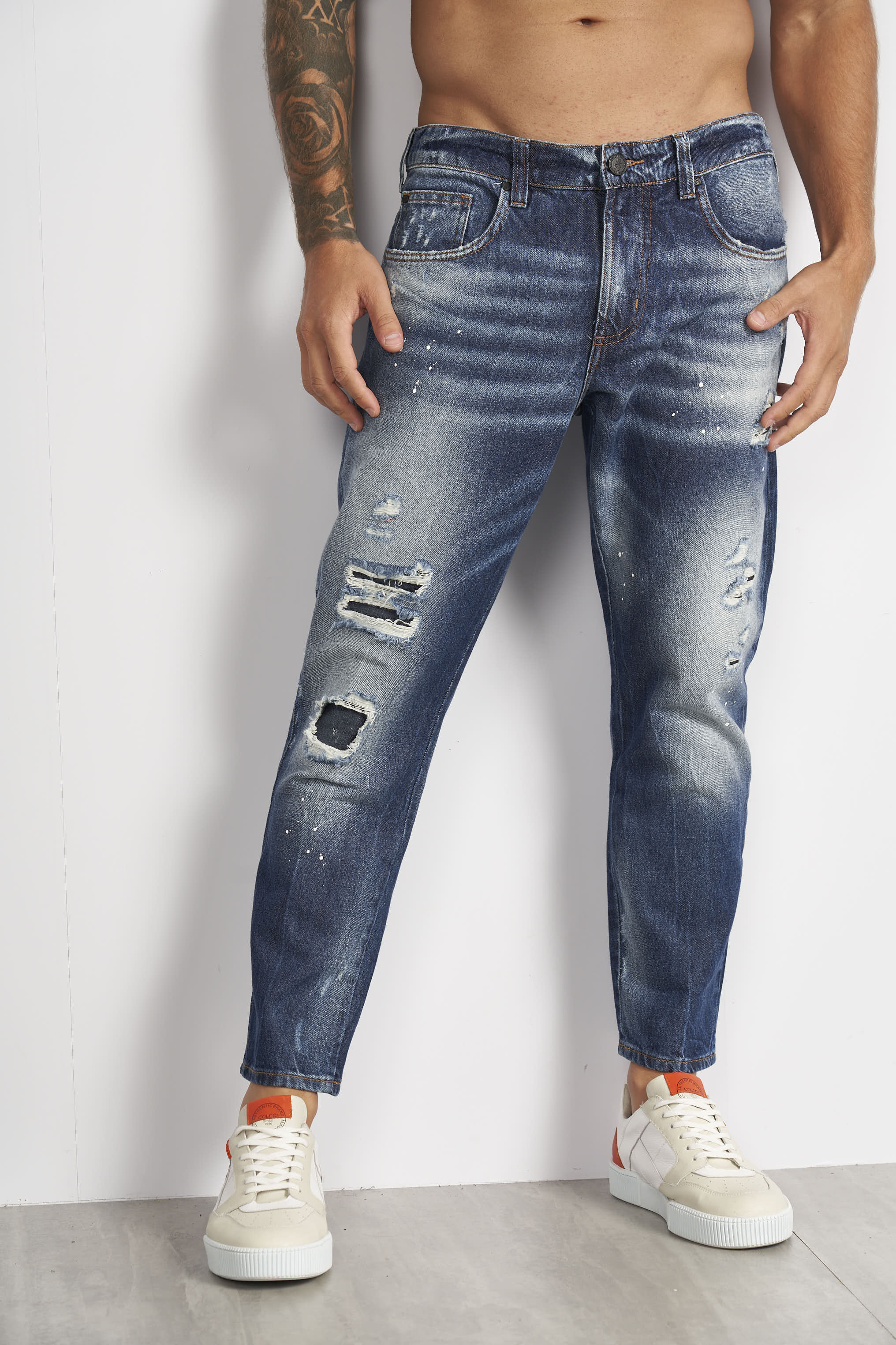 CALÇA JEANS JOHN CROPPED 44 INDIGO