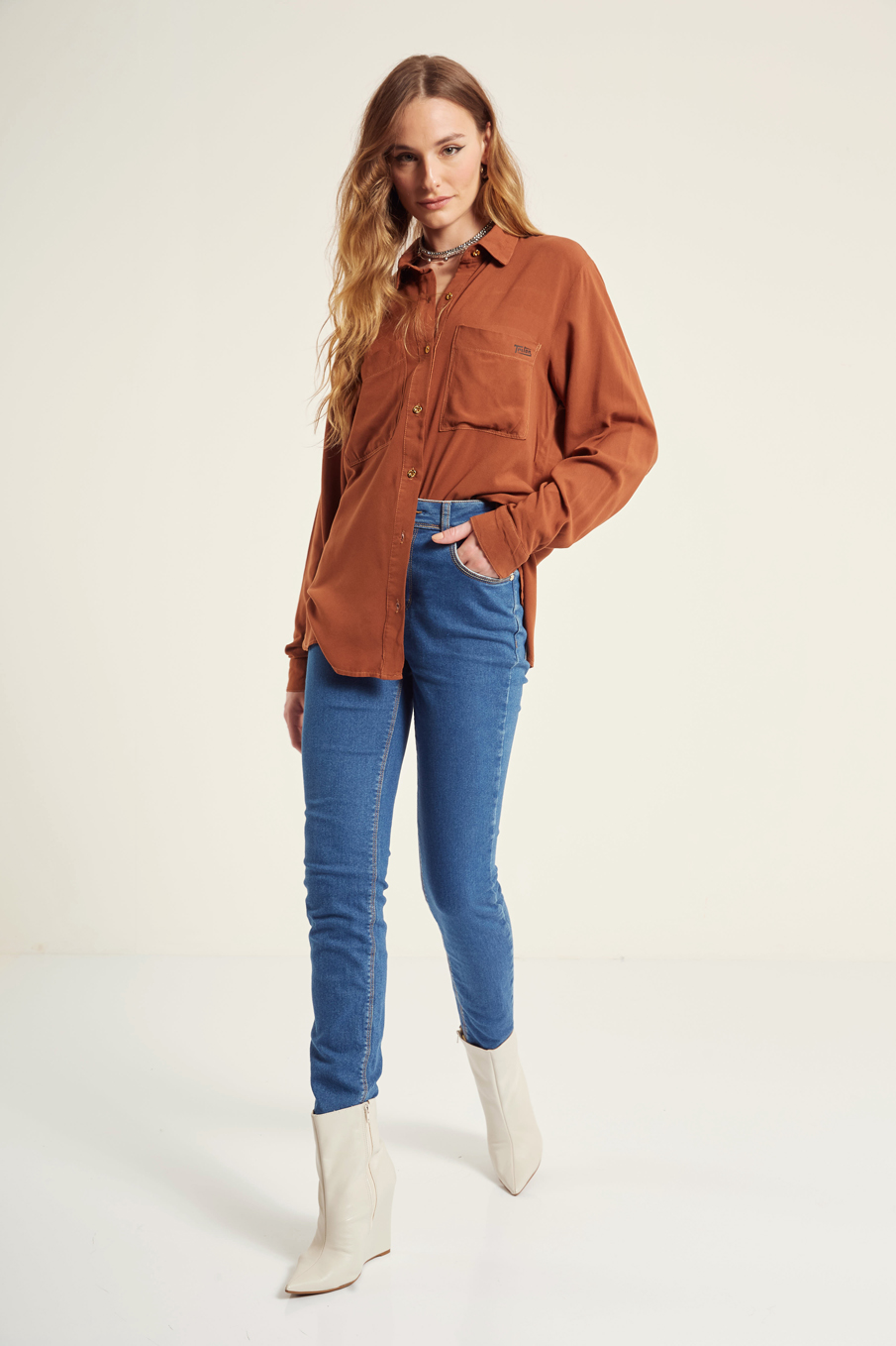 CALÇA JEANS MICHELE 38 INDIGO