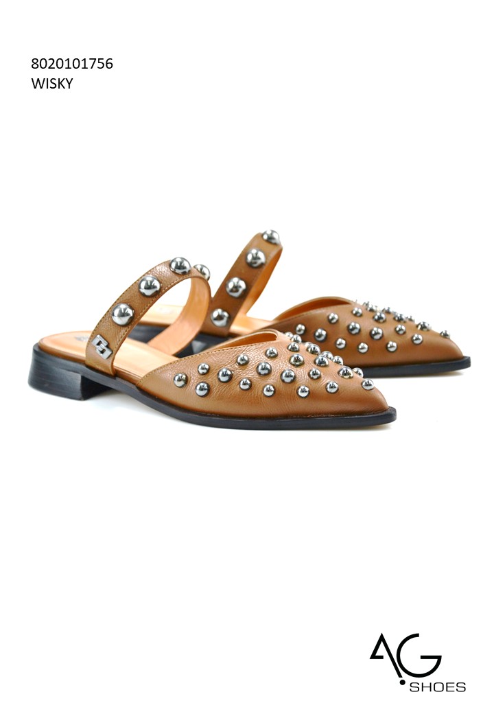 SAPATO MULE FEM. COLCCI TACHAS 38 CARAMELO