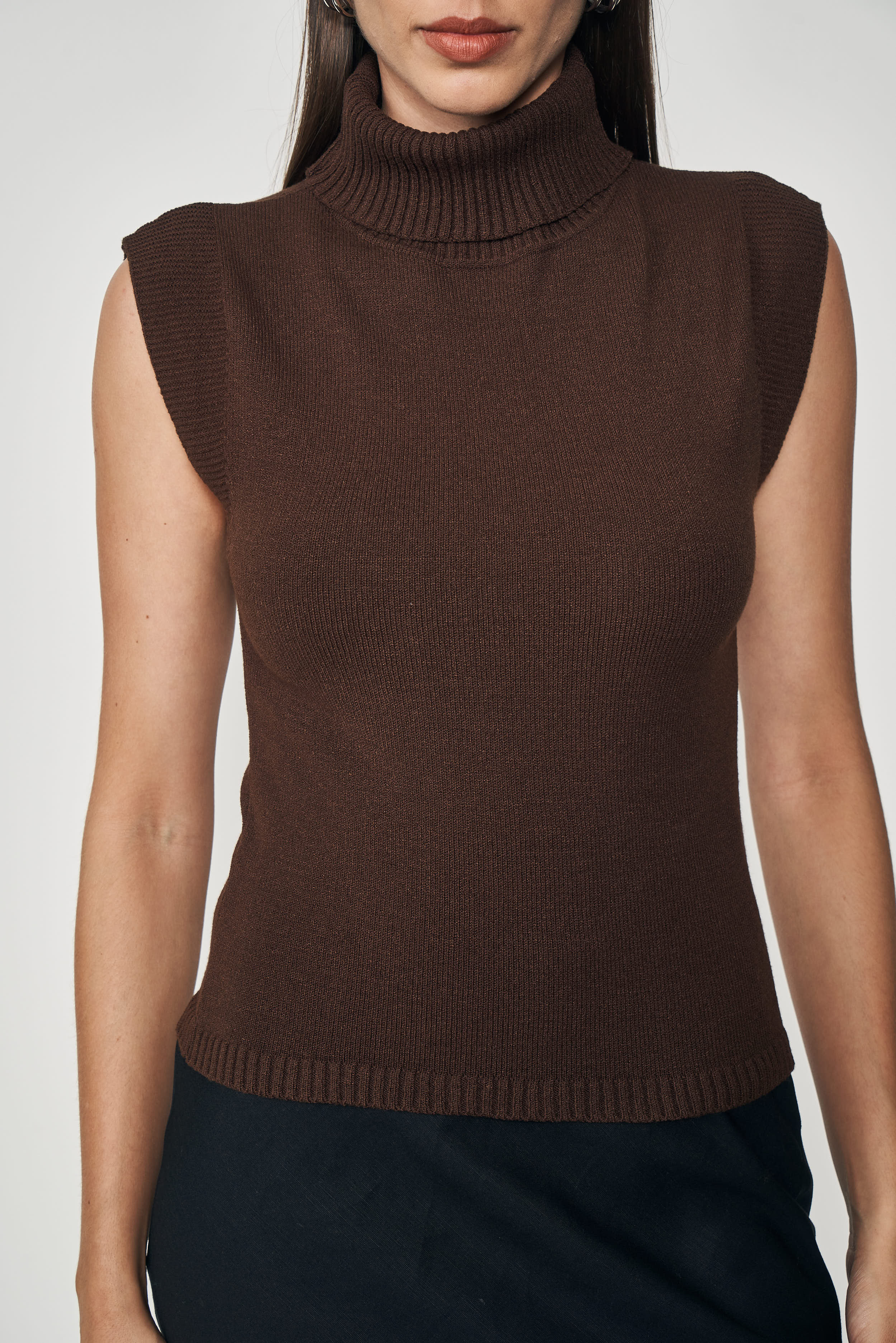 BLUSA TRICÔ M MARROM NOBUCK