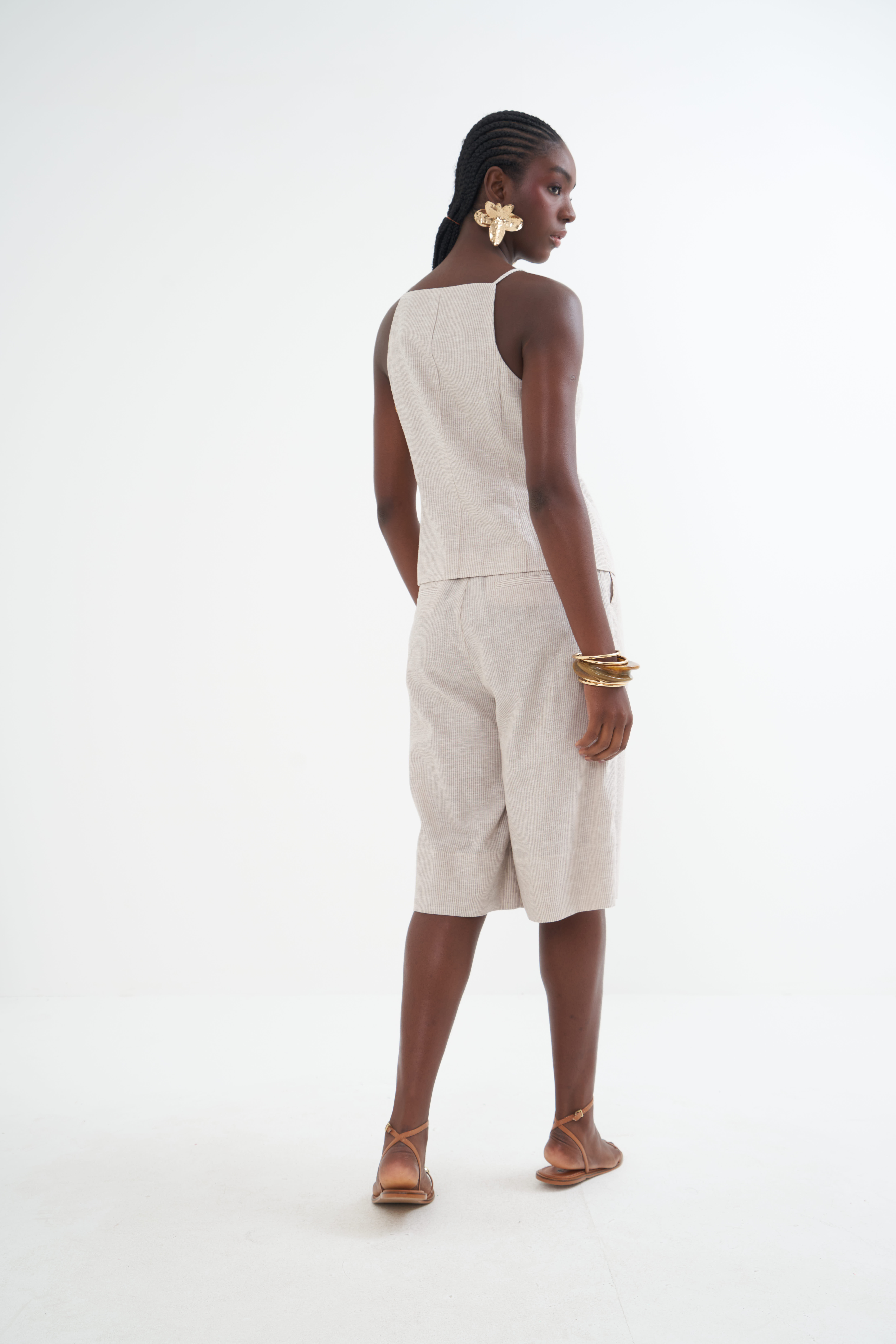 BLUSA LINHO LISTRADA PP LISTRADO