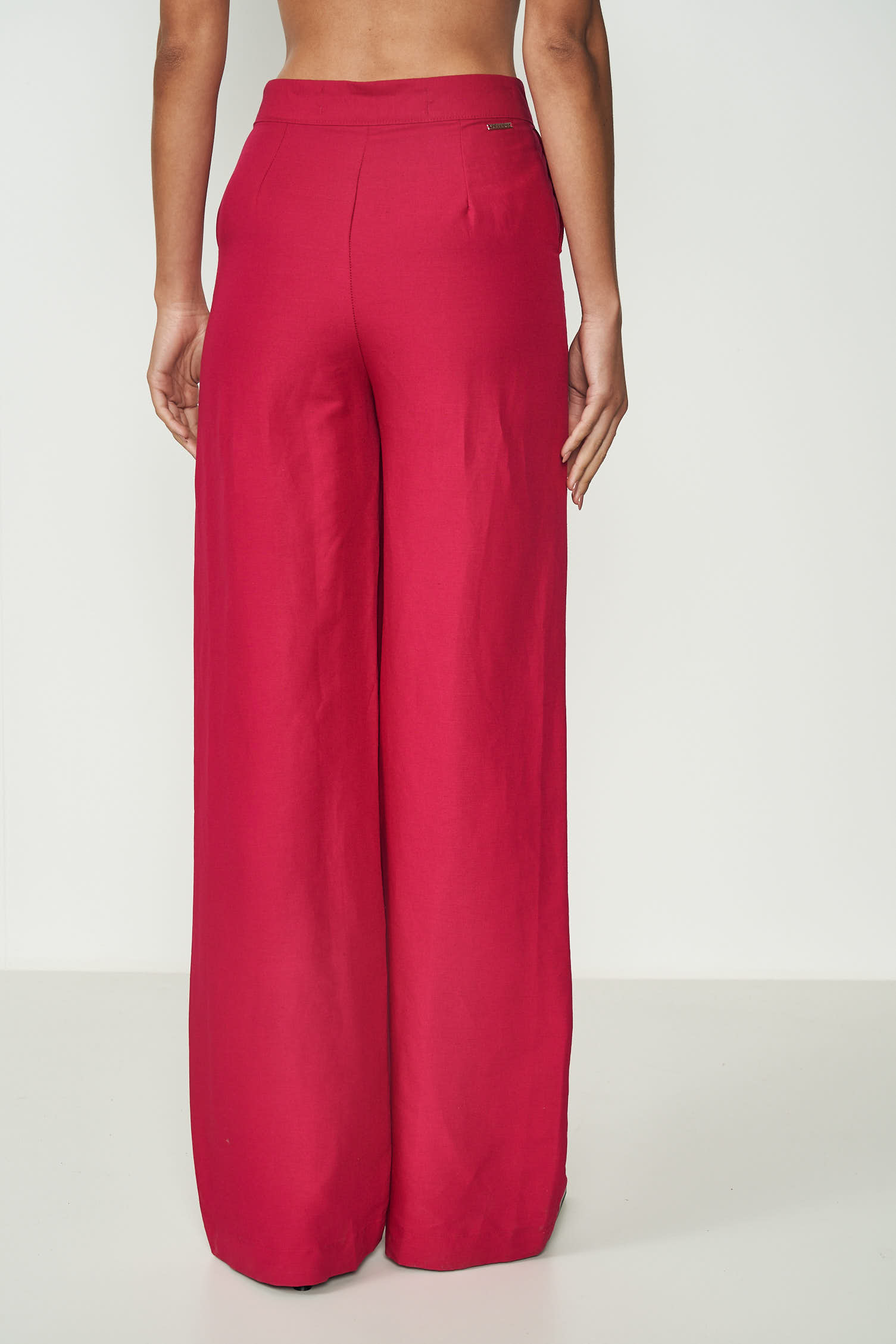 CALÇA LINHO 34 ROSA TIMELESS