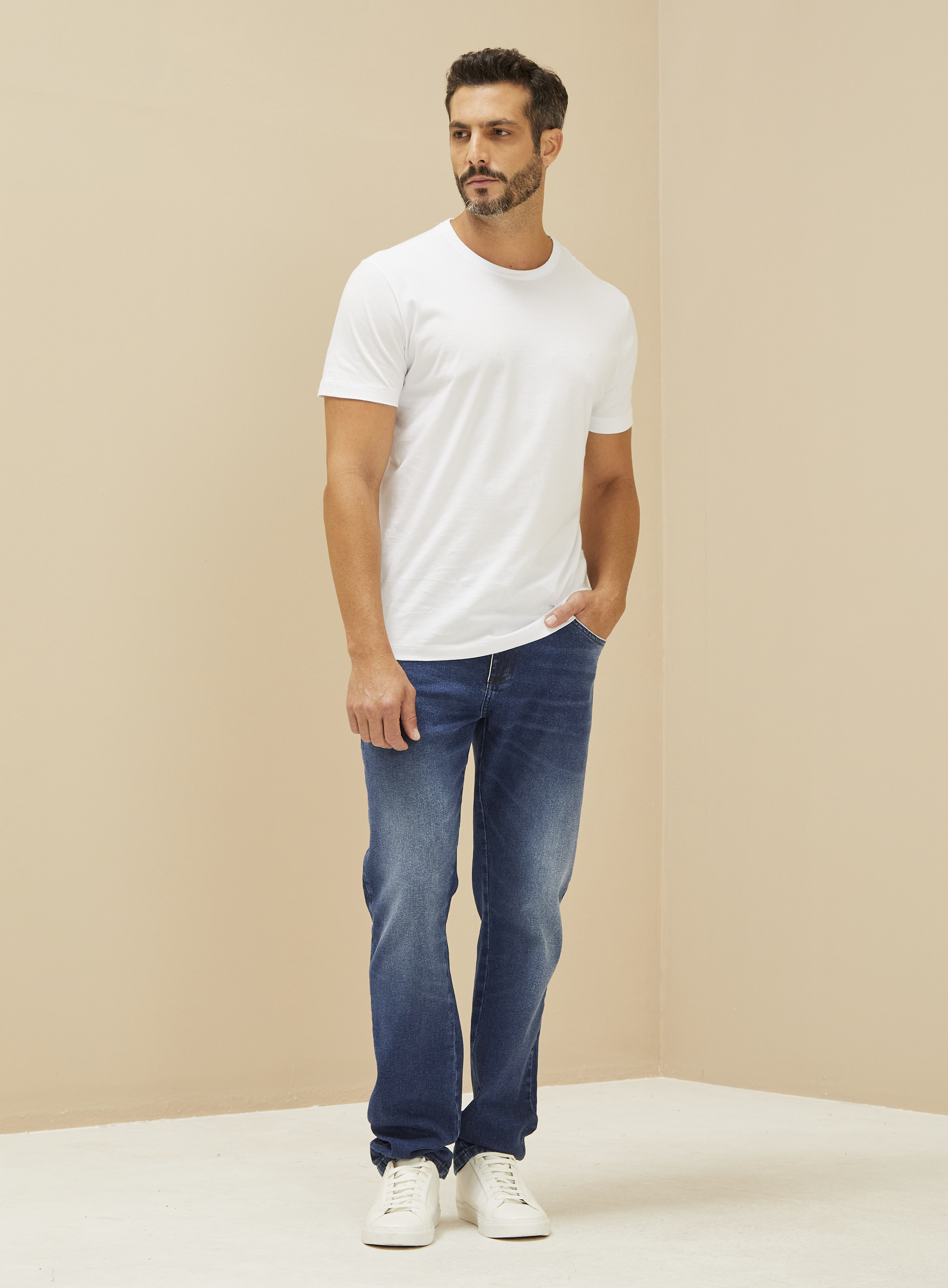 CALÇA JEANS PAUL SLIM 46 INDIGO
