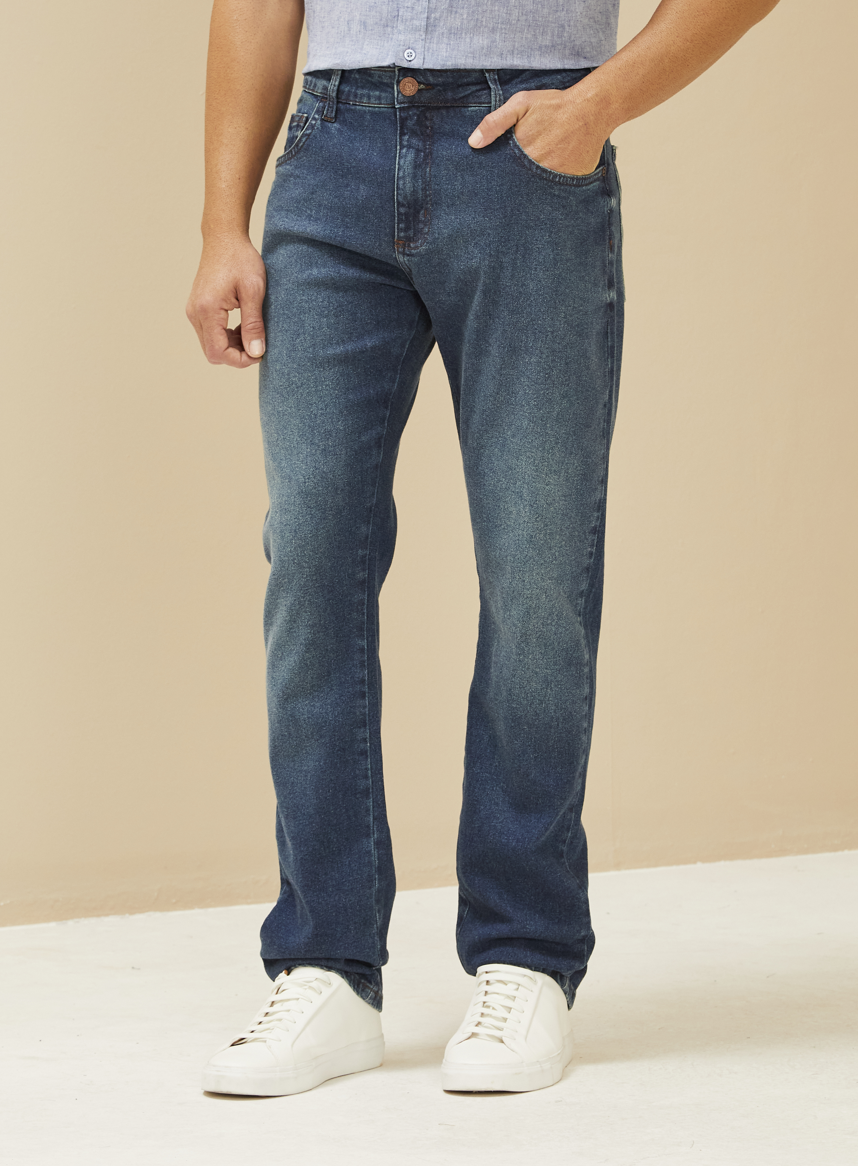 CALÇA JEANS PAUL SLIM 42 INDIGO