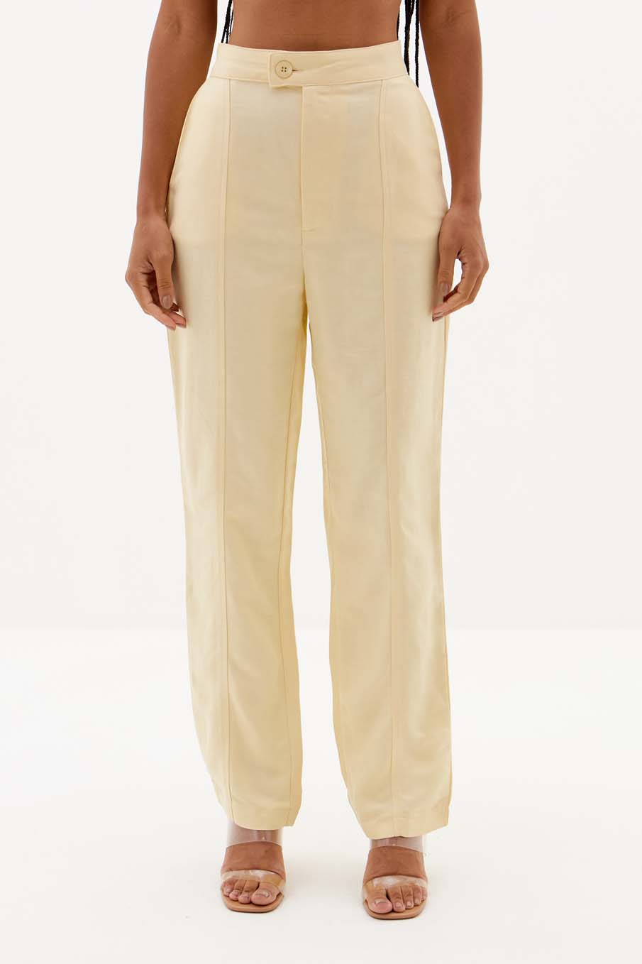 CALÇA LINHO 38 BEGE BRISTOL