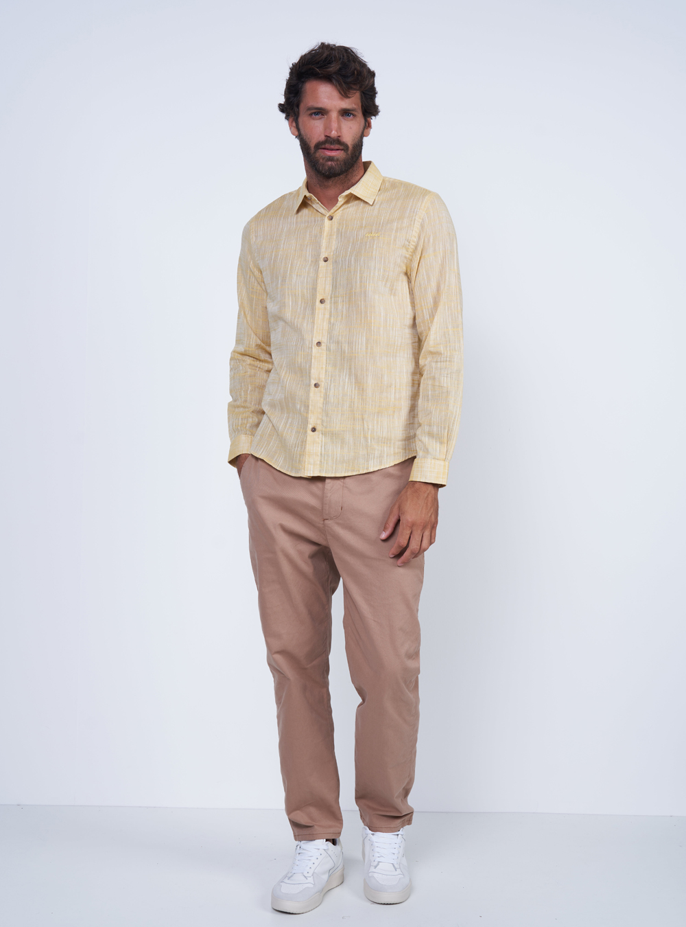 CAMISA RELAX M BRANCO/AMARELO