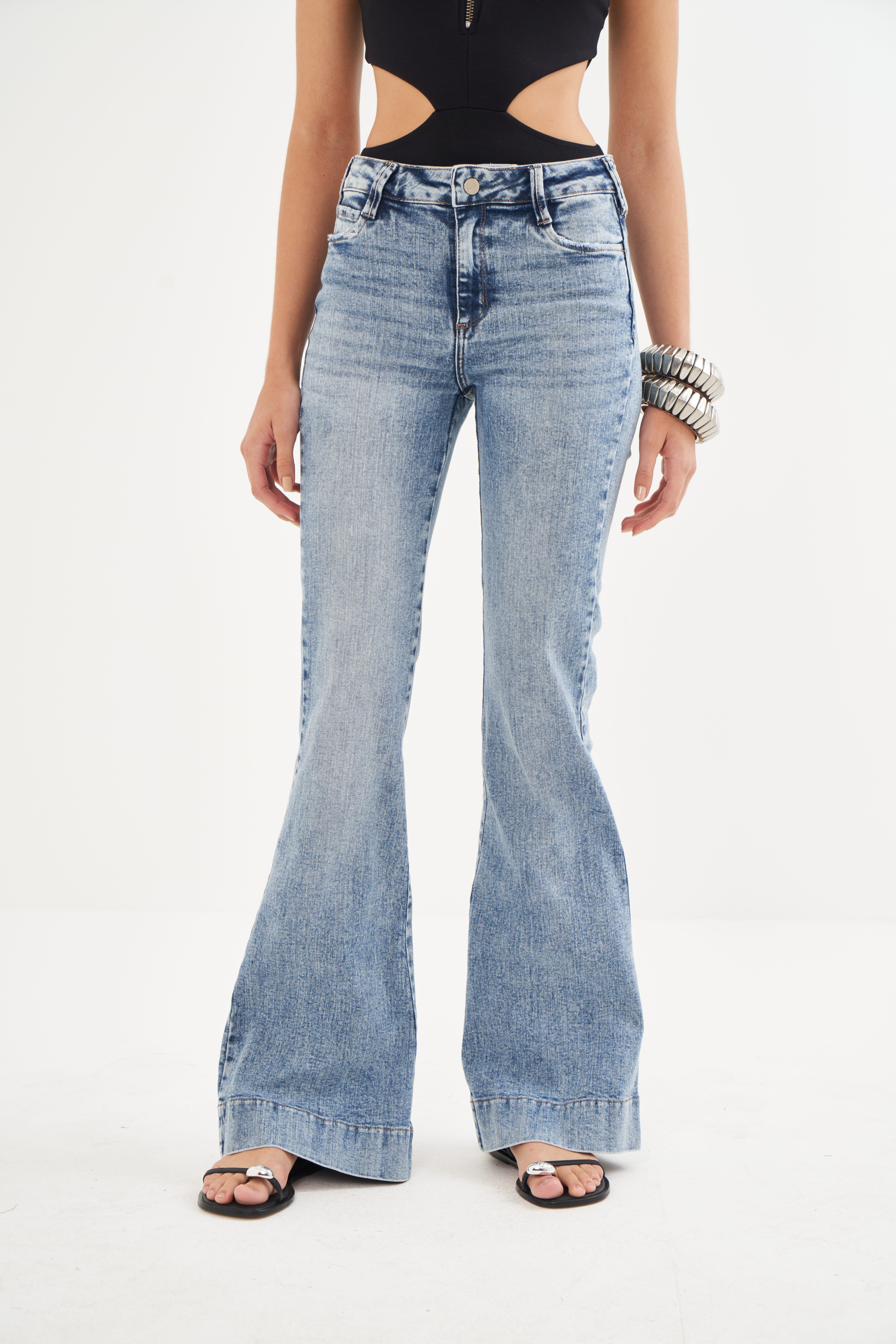 CALÇA JEANS BIA FLARE 46 INDIGO