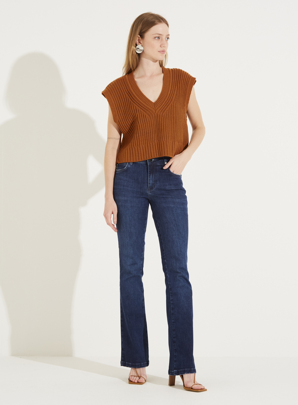 CALÇA JEANS MARISA BOOT CUT 44 INDIGO