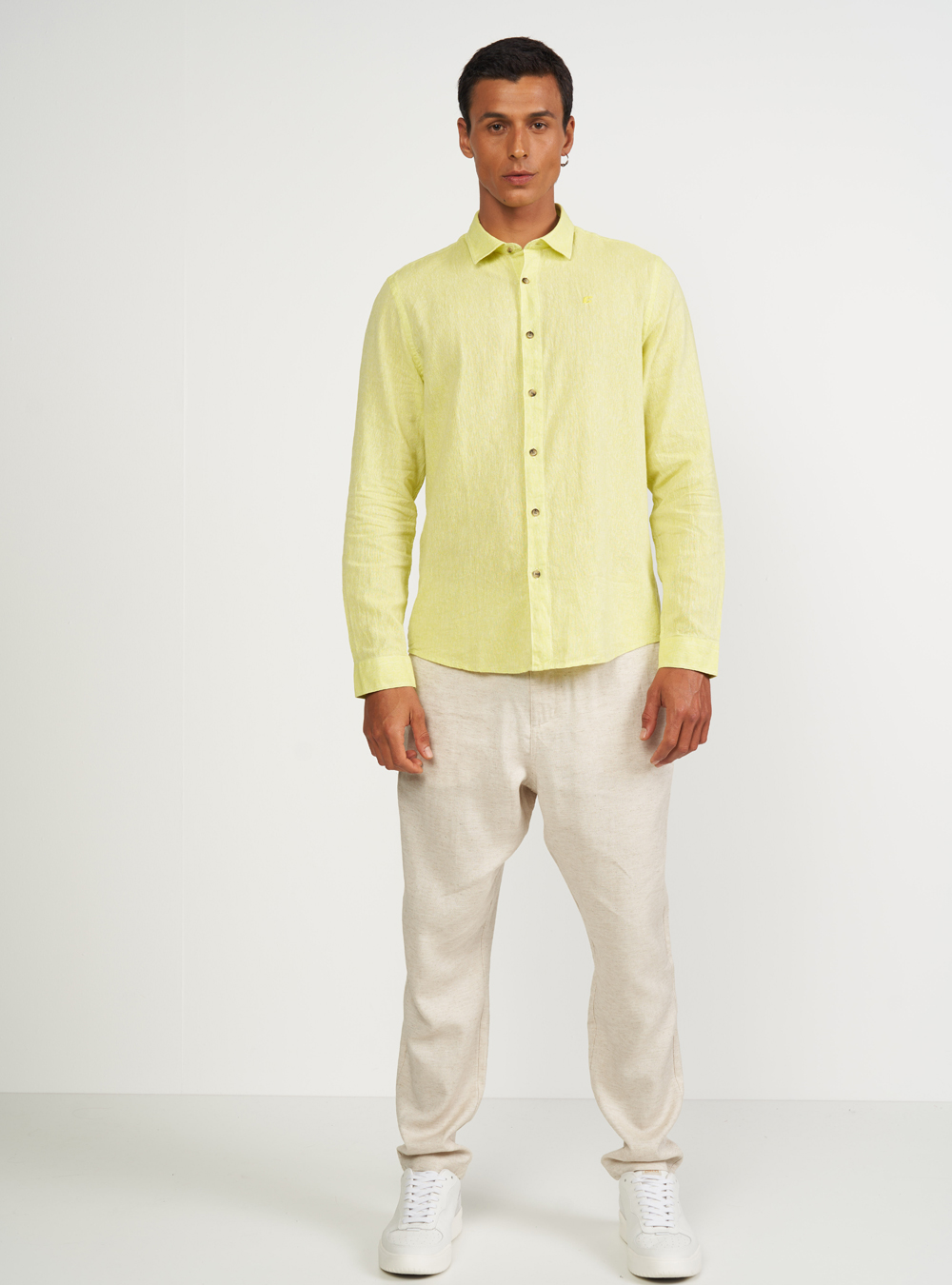 CAMISA LINHO RELAX M AMARELO FOCAIS