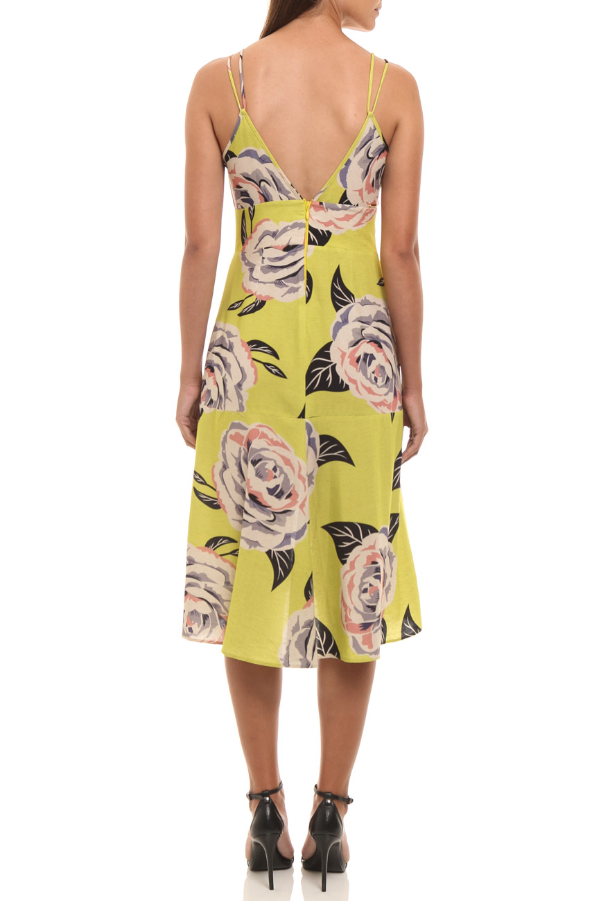 VESTIDO MIDI LINHO ESTAMPADO 42 NATALIE
