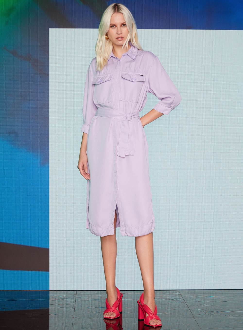 VESTIDO SARJA PP LILAS WAVE