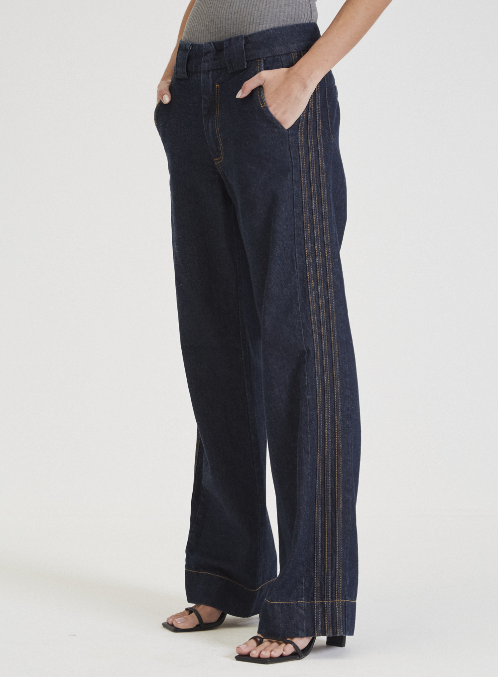 CALÇA JEANS RAQUEL WIDE LEG 48 INDIGO
